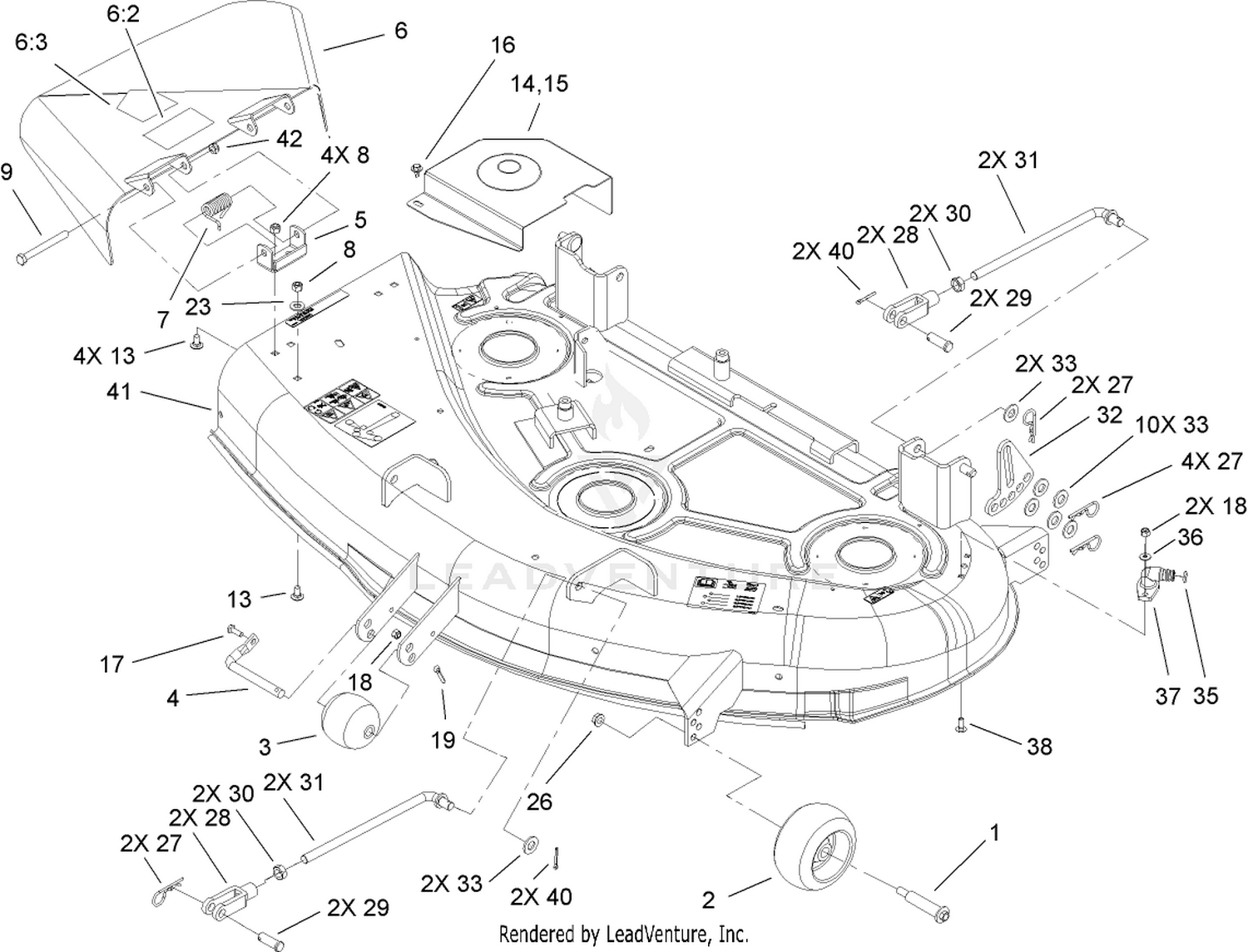 44in Deck Assembly