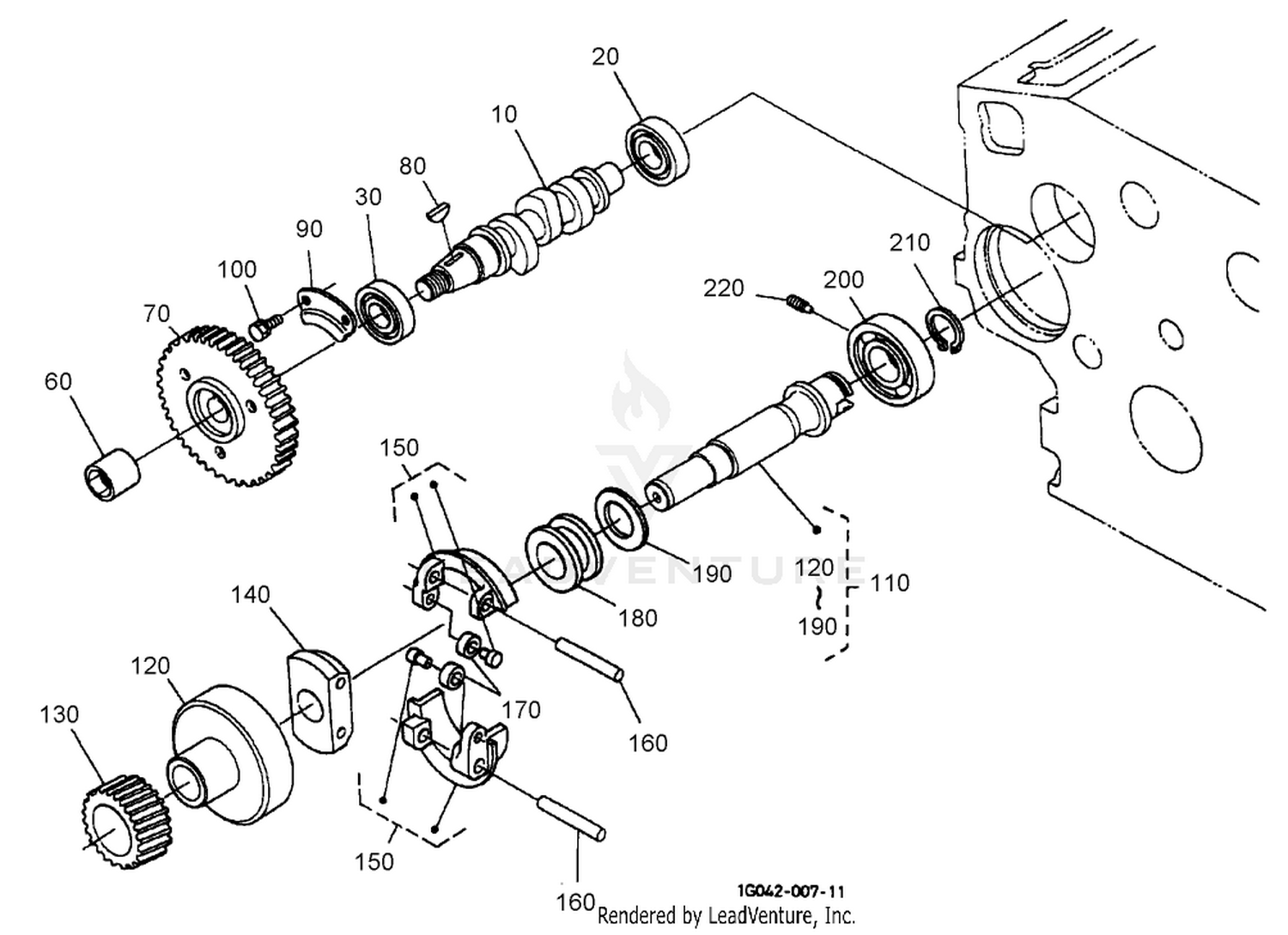 Fuel Camshaft and Governor Shaft Assembly