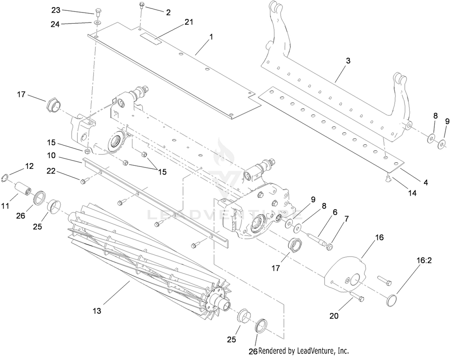 Bedbar and Reel Assembly