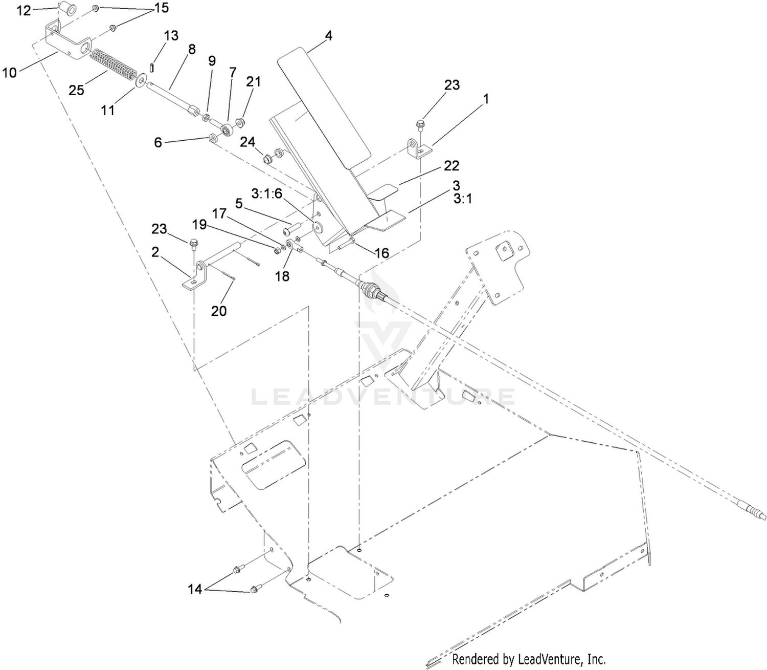 Traction Pedal Assembly
