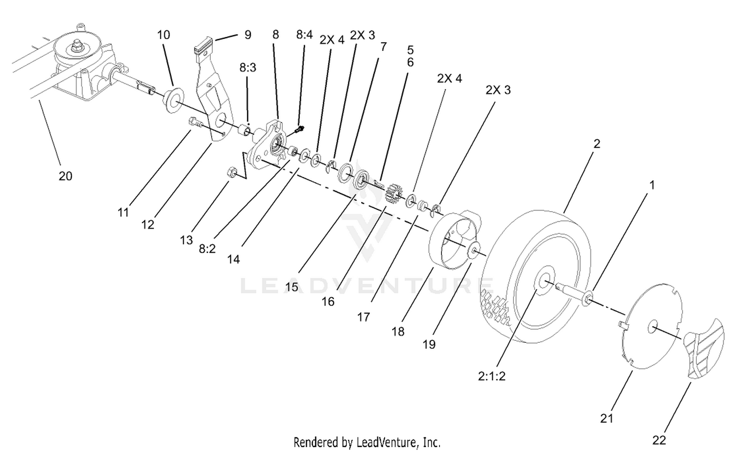 Gear Case and Wheel Assembly