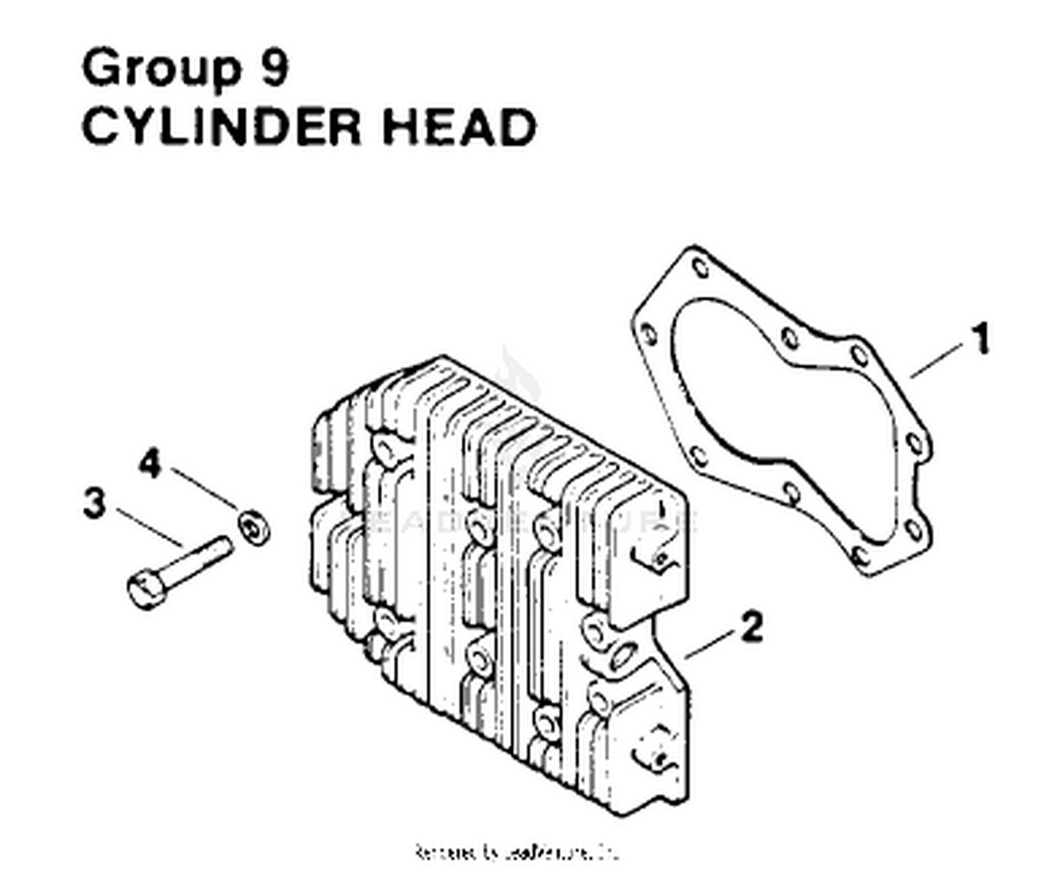 Cylinder Head-Engine Kohler Model No. Mv16s-Type Ps56519