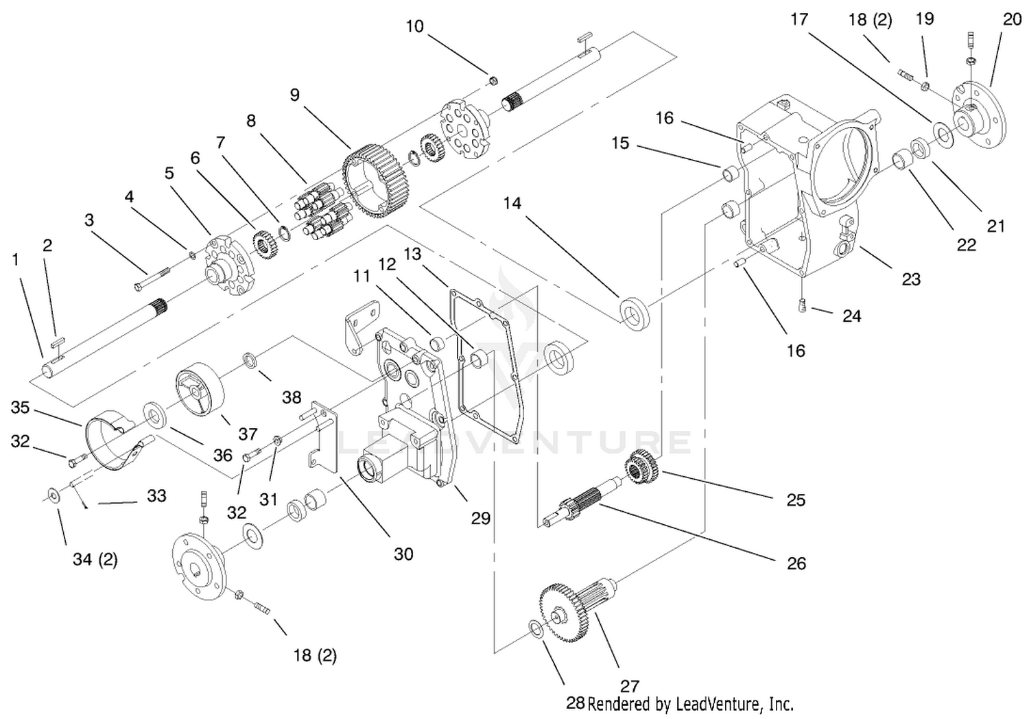Hydro Trans Axle Assembly