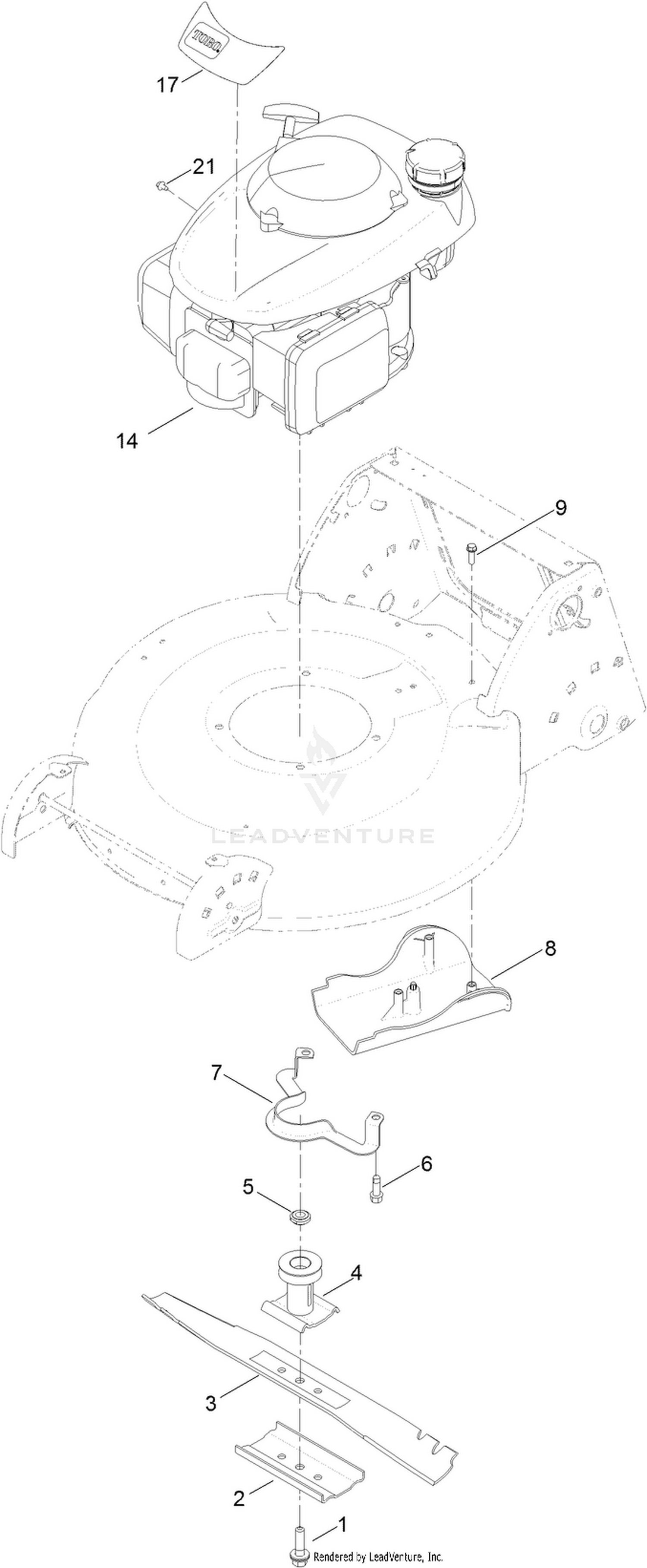 Engine and Blade Assembly