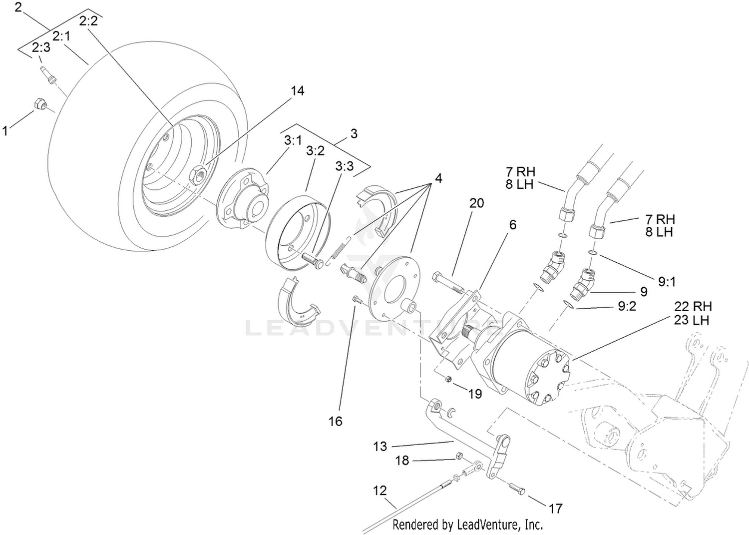 Front Wheel and Brake Assembly