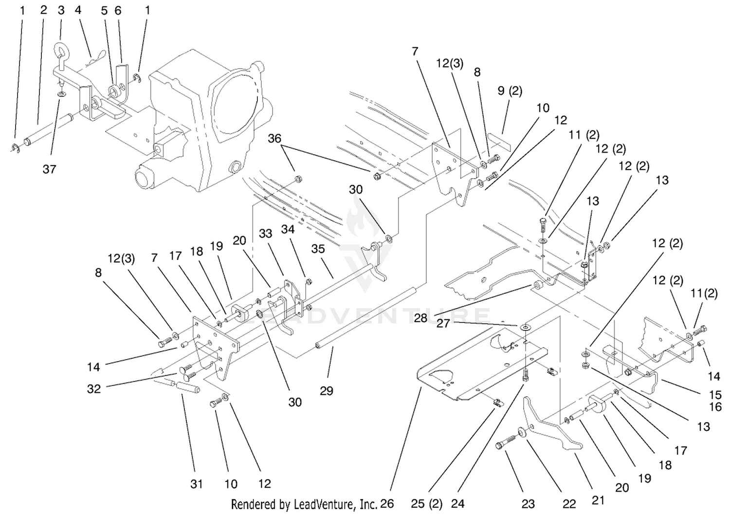 Attach-A-Matic  Hitch Assembly