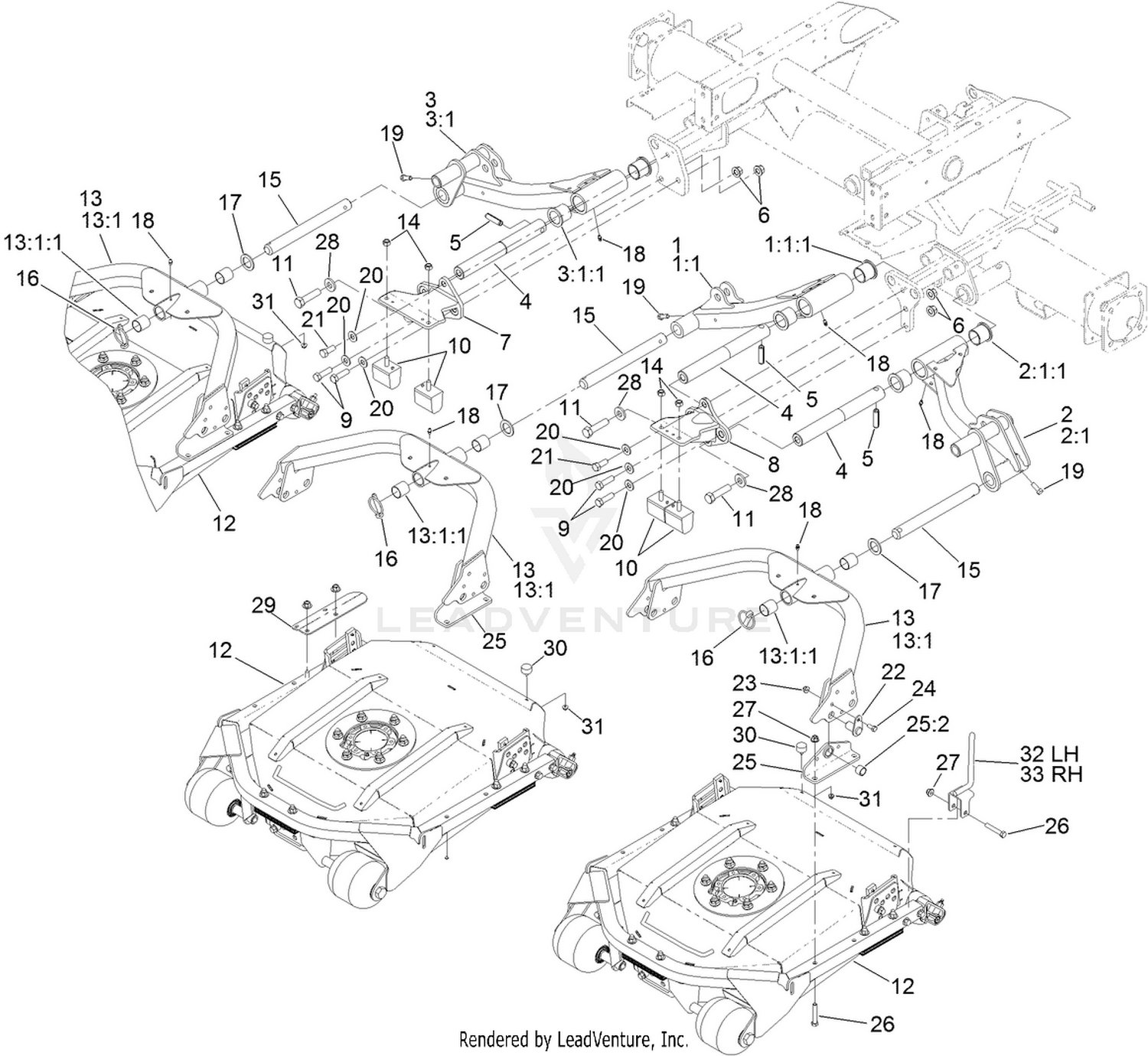 Front Deck Suspension Assembly