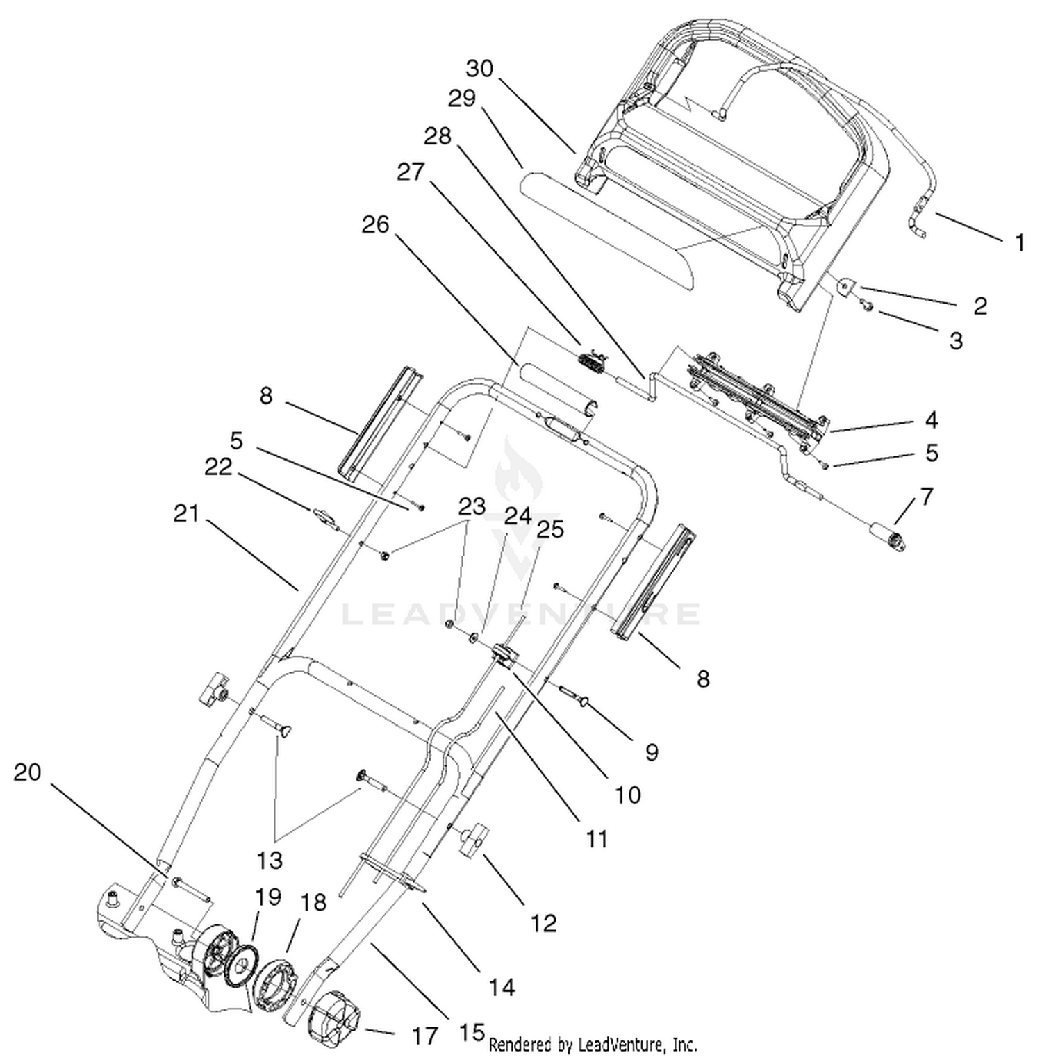 Self Propelled Handle And Controls Assembly
