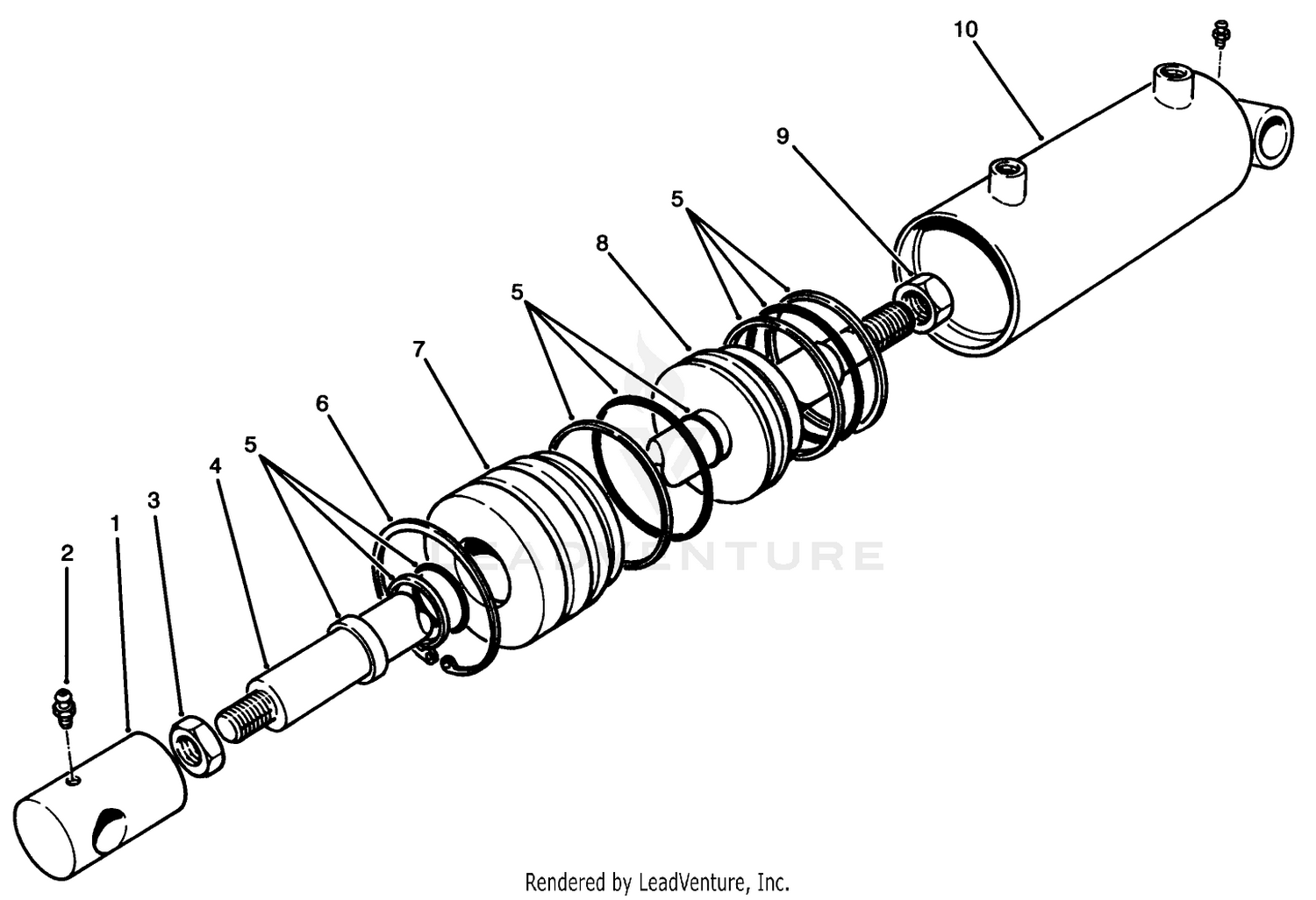 Hydraulic Cylinder Assembly No. 77-5950