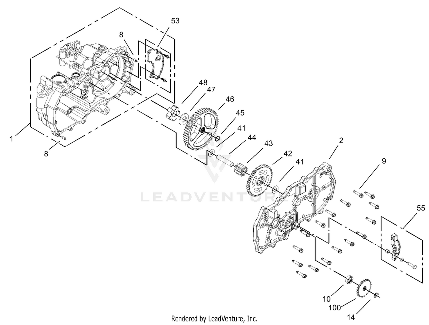 Housing Assembly LH Hydrostat No. 105-3492