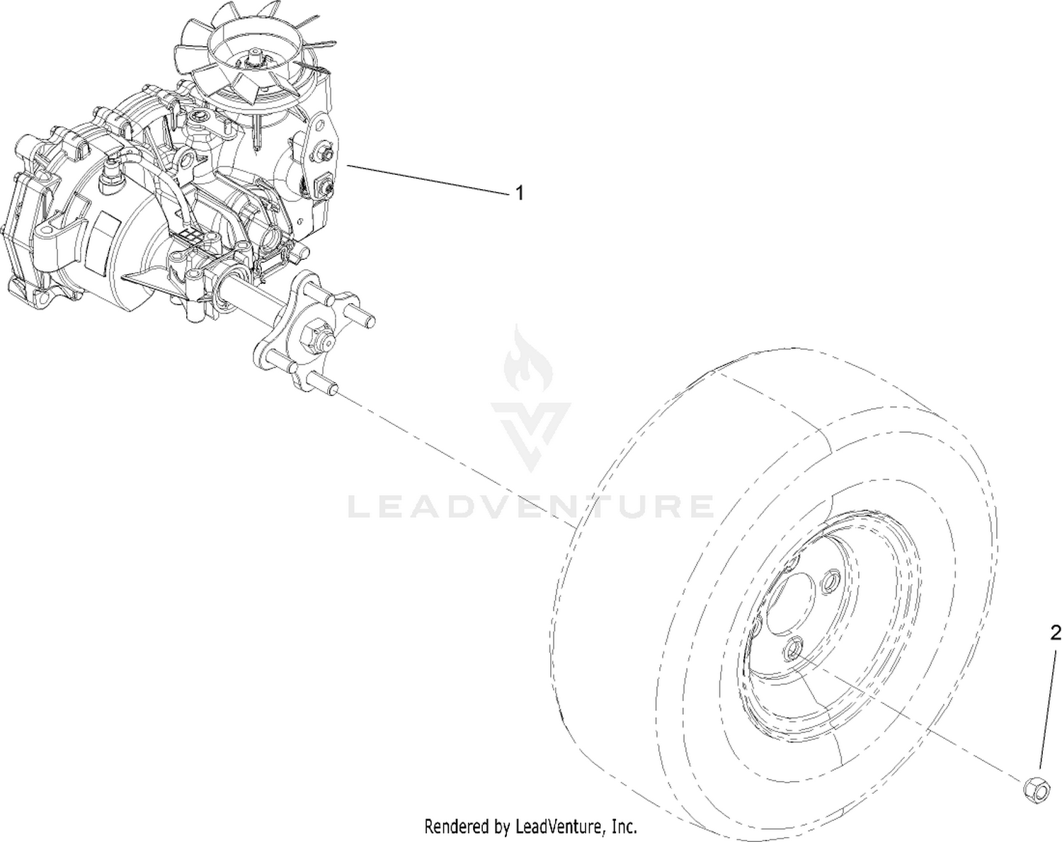 Transaxle and Nut Assembly