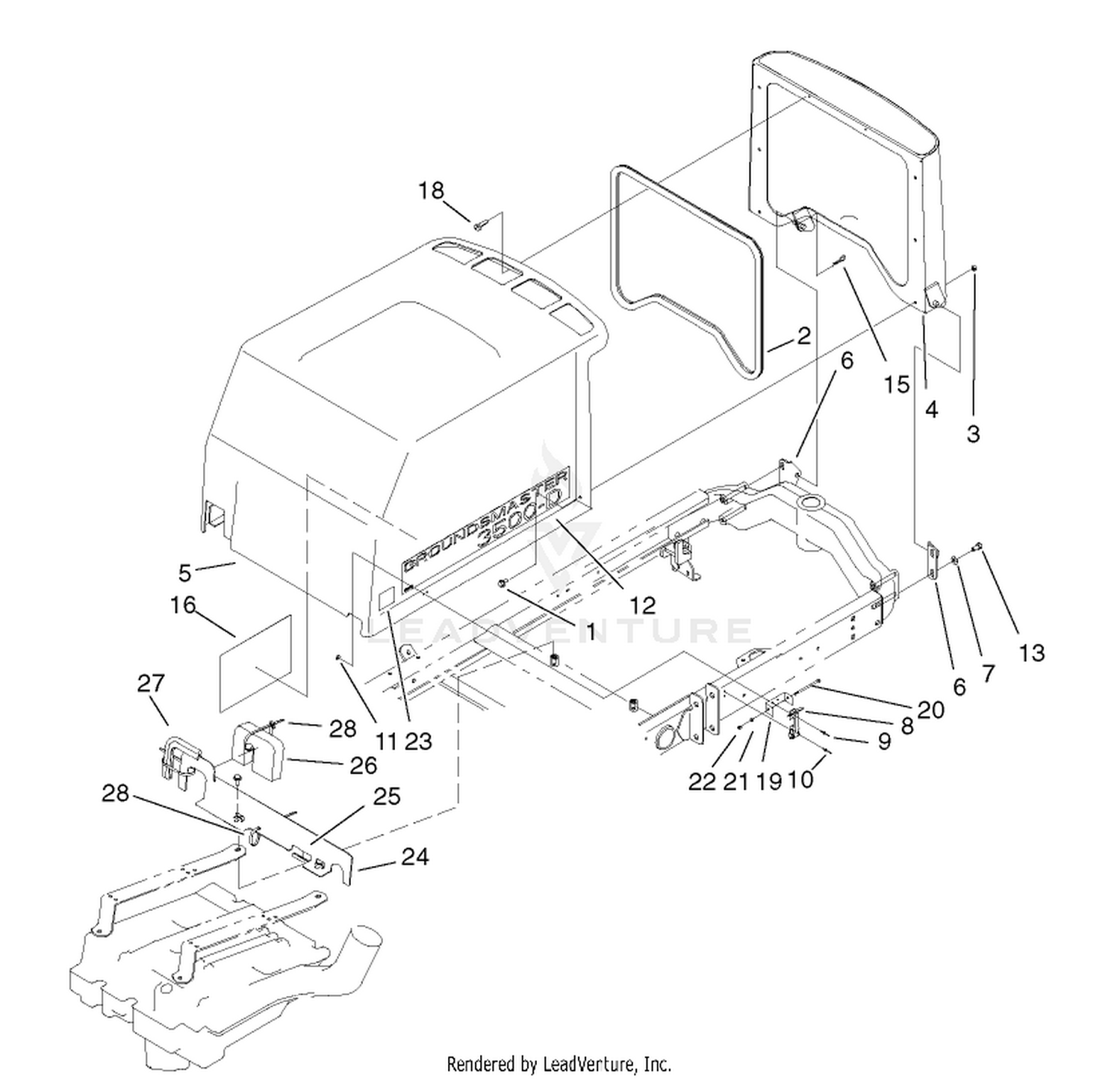 Hood-Screen Assembly