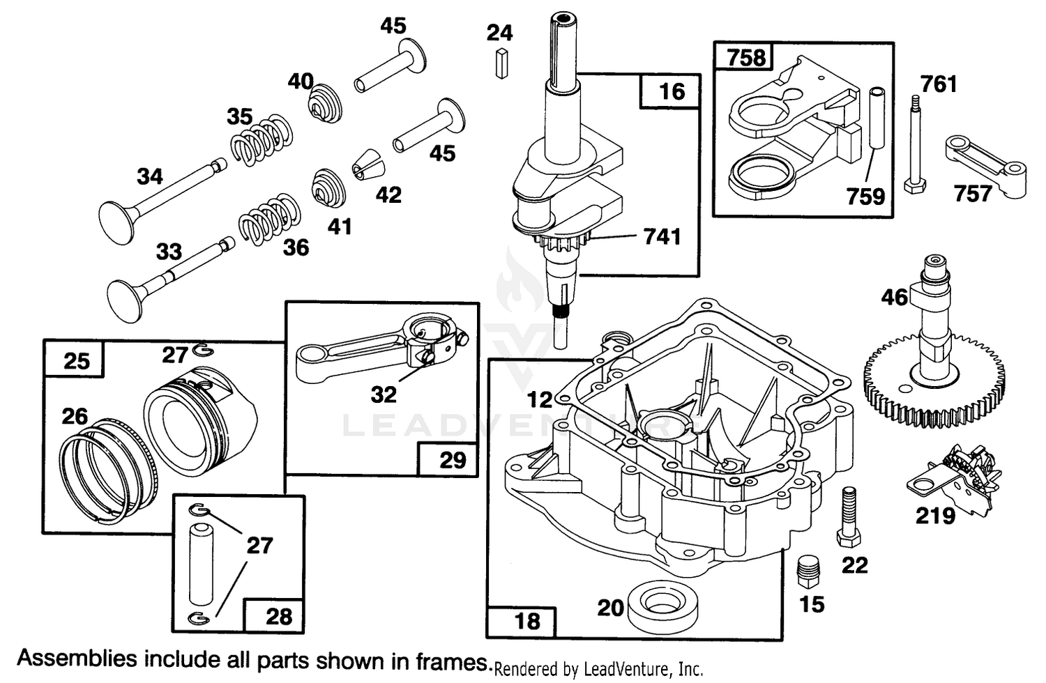 Engine Briggs  Stratton Model 28m707-0122-01 2