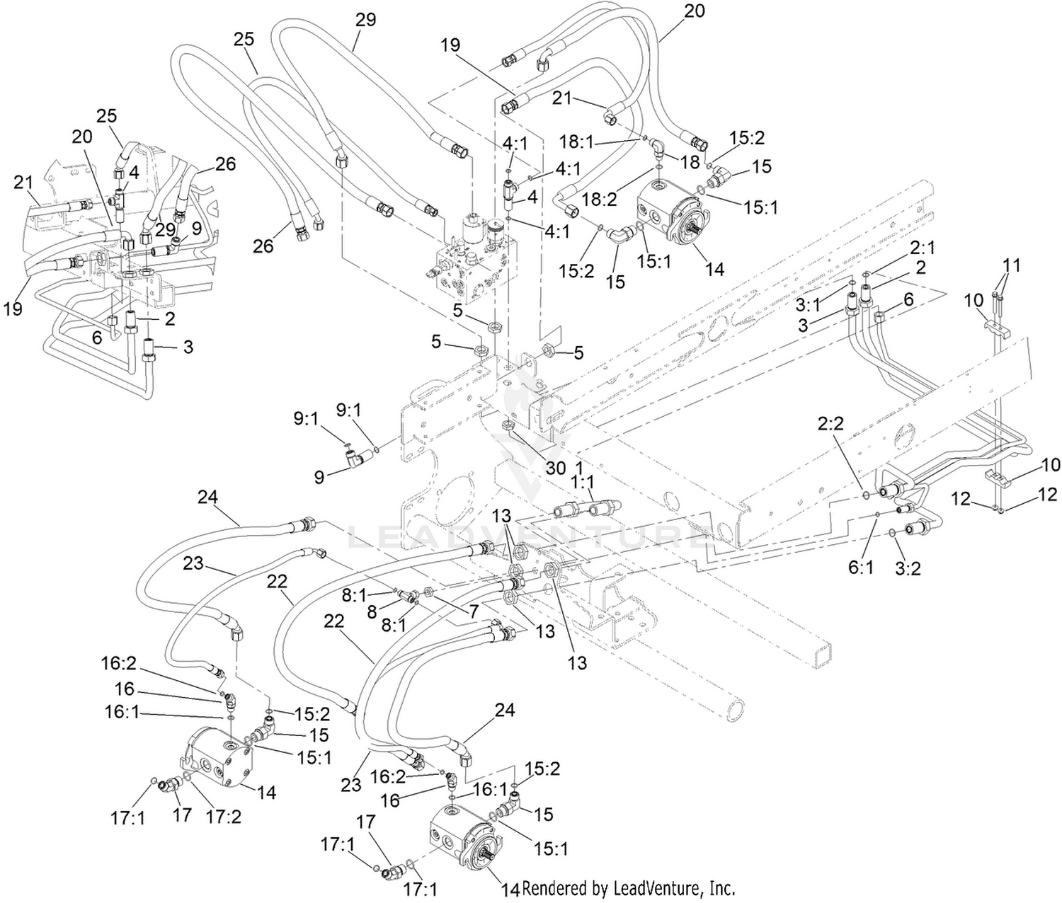Hydraulic Mow Circuit Assembly