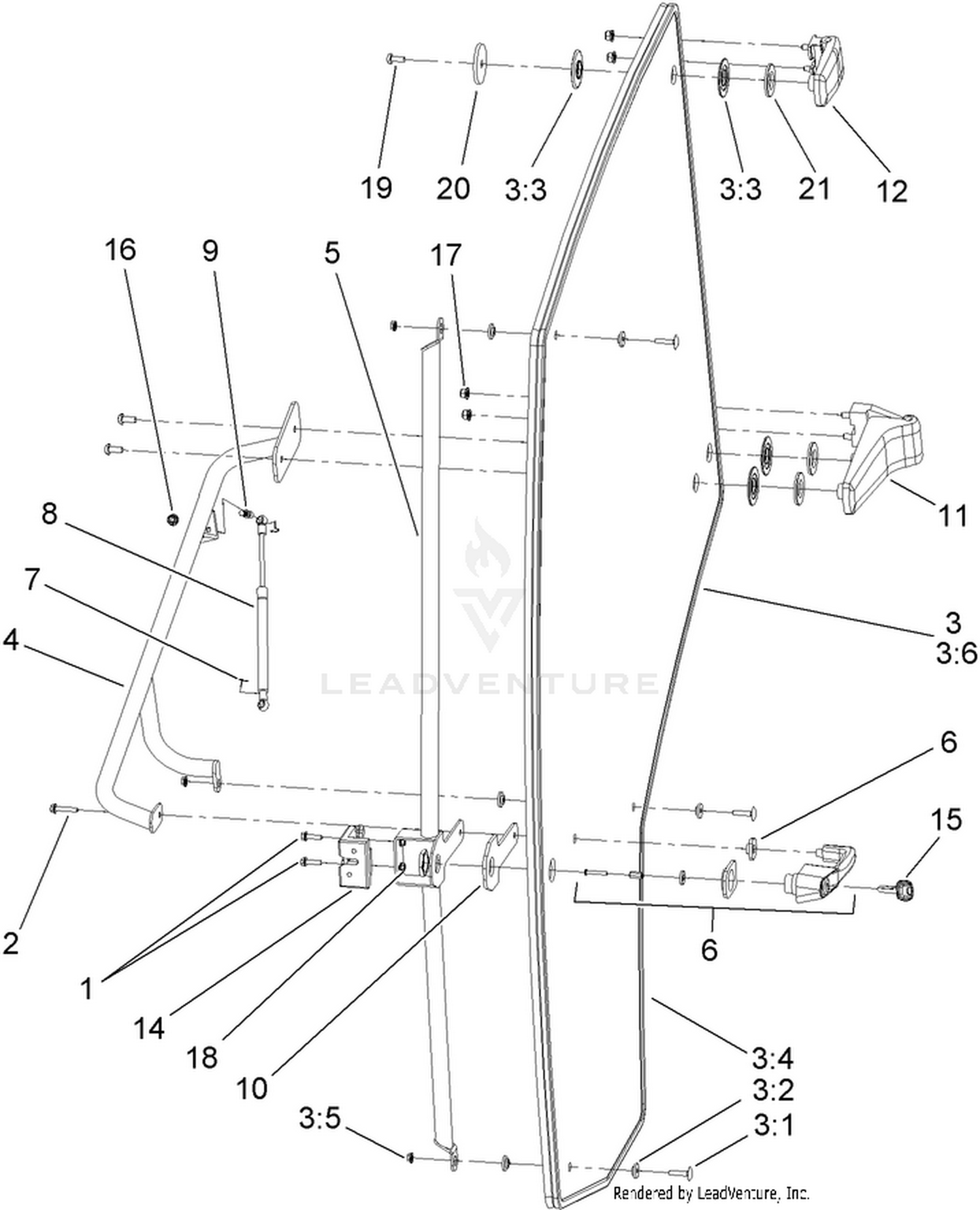 Left Door  Cab Assembly