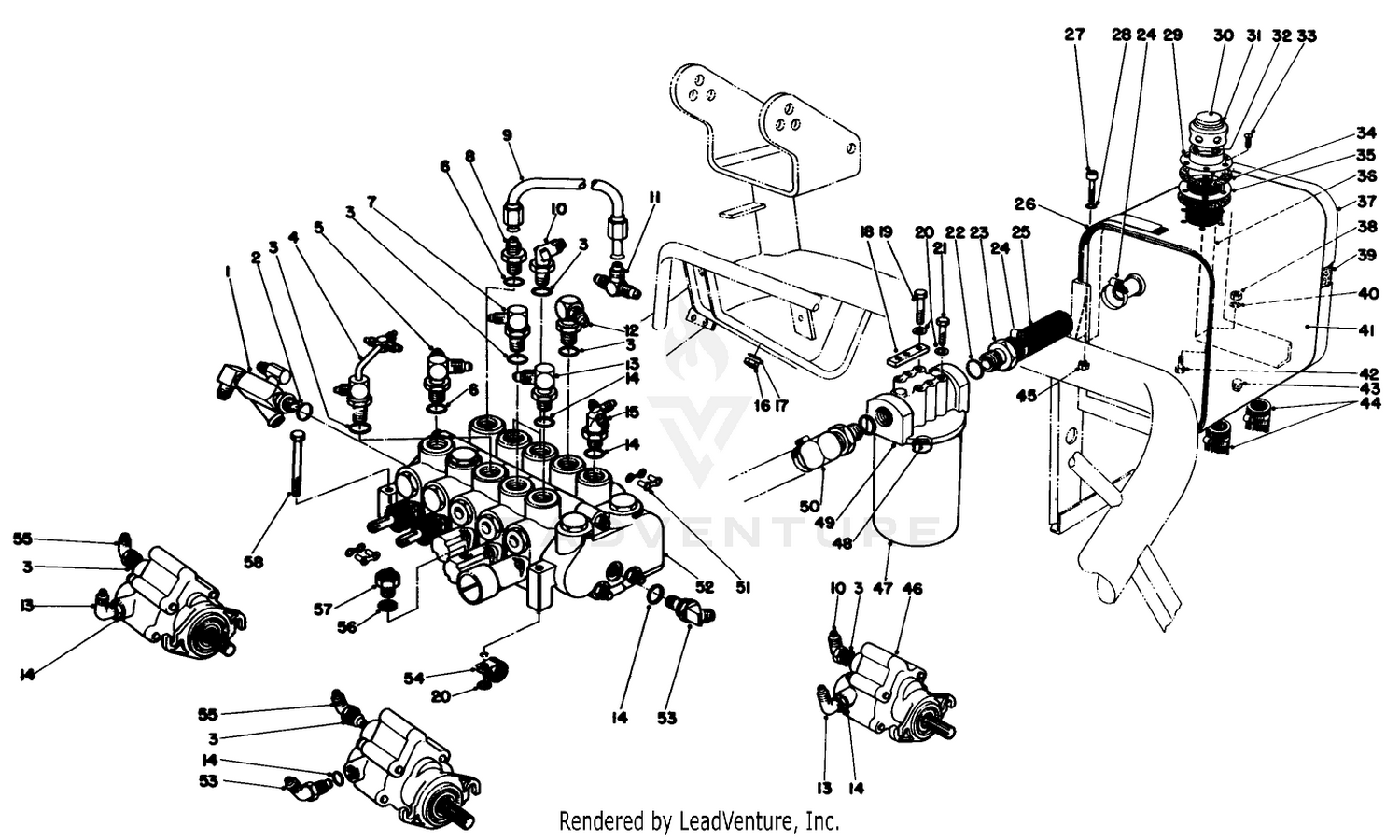 Valve Bank And Hydraulic Reservoir Assembly