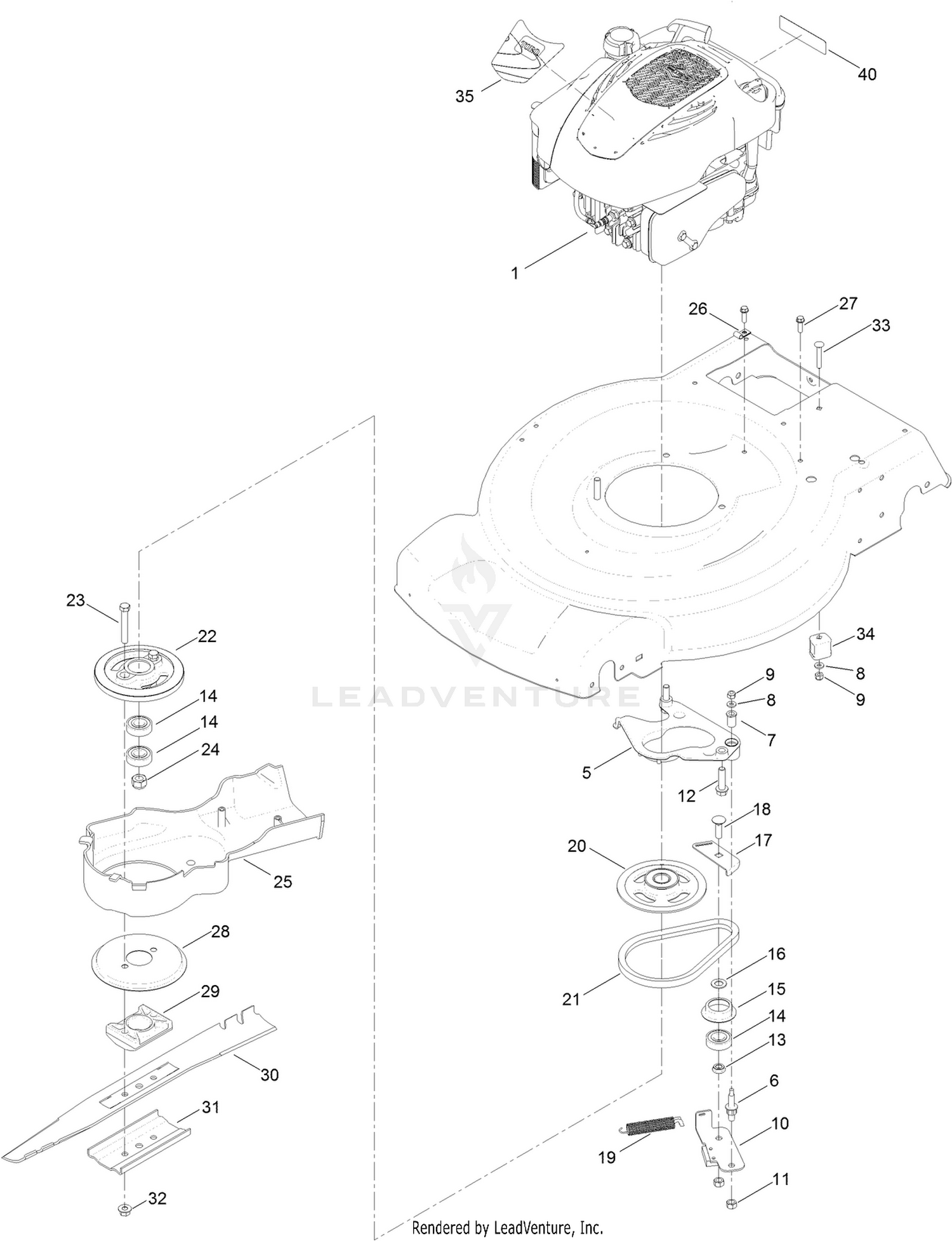 Engine and Blade Assembly