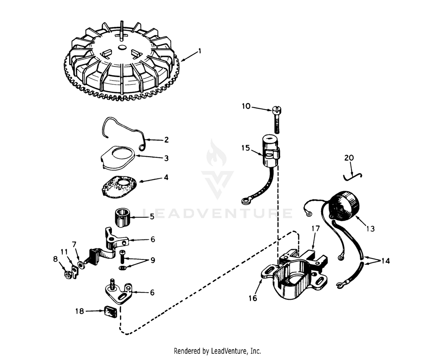 Magneto No. 610900a (model No. 20644 And 20657)