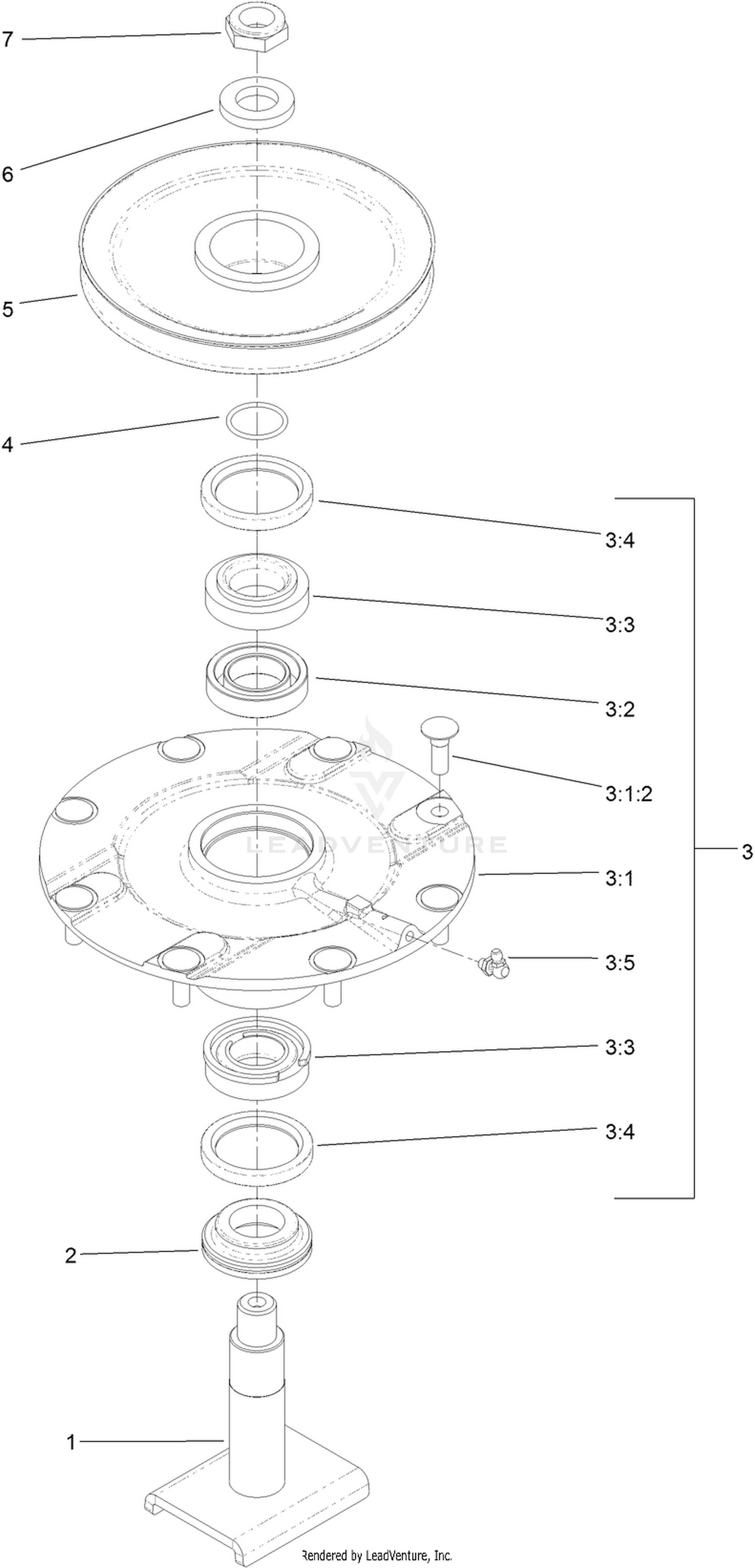 High Driven Spindle Assembly No. 119-4549