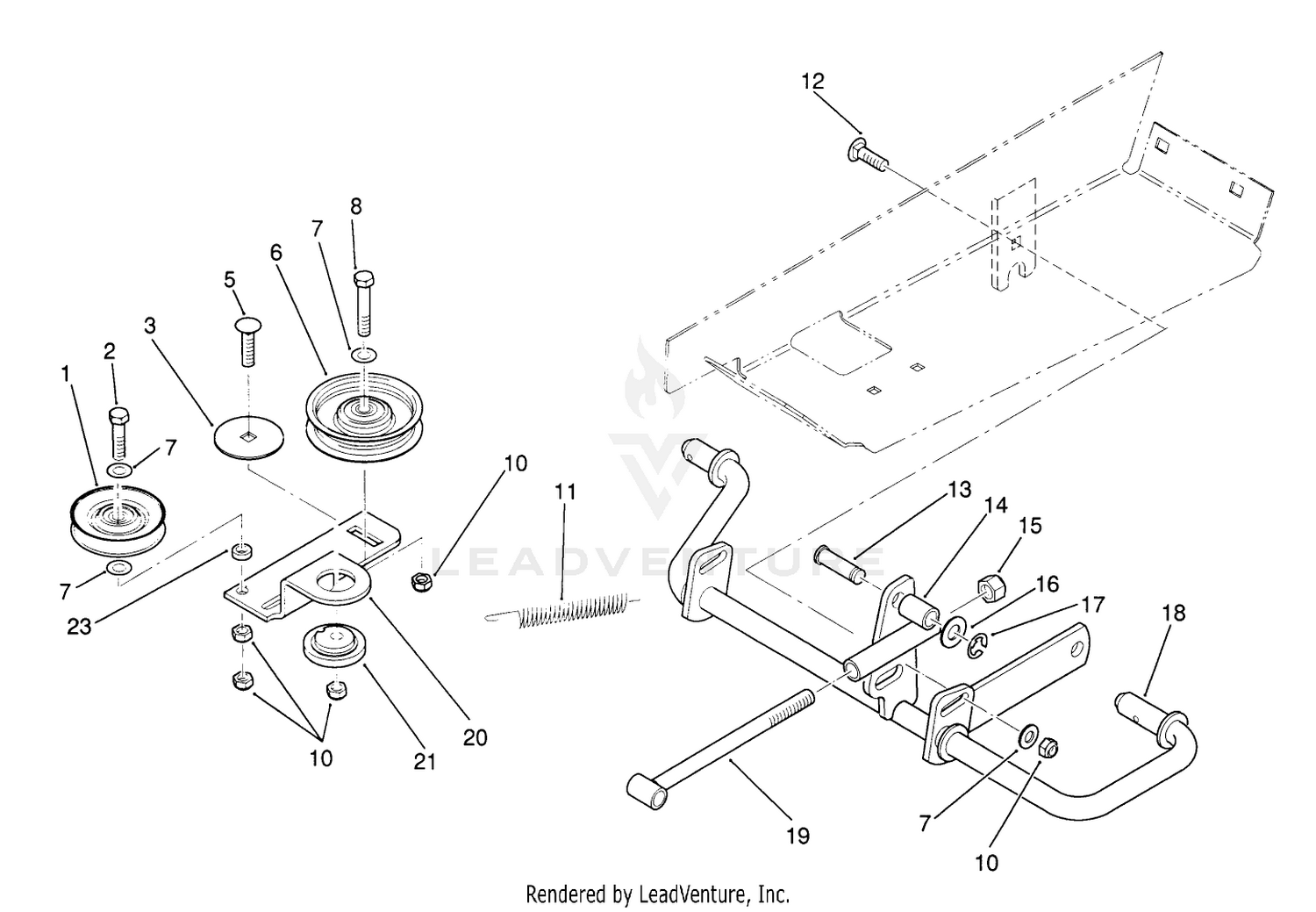 Idler And Pedal Shaft Assembly
