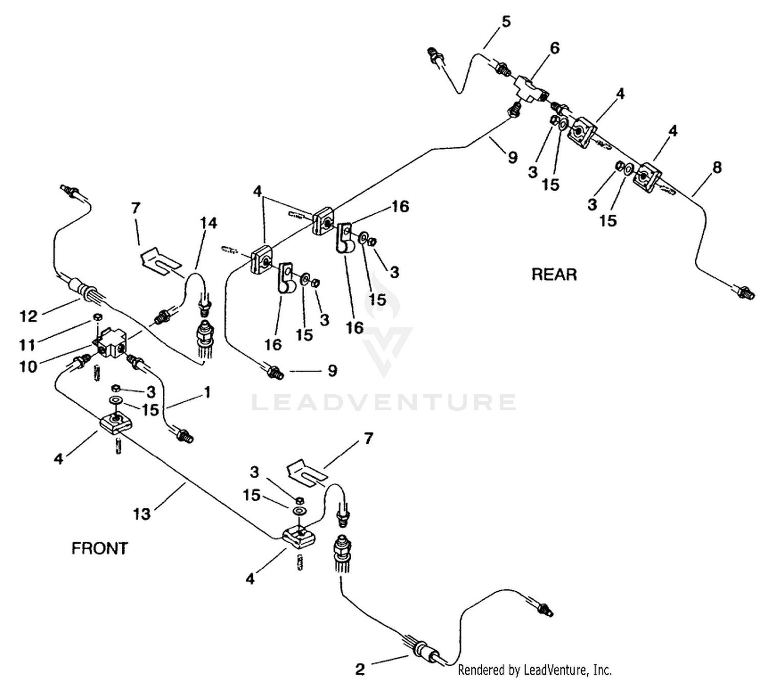 HYDRAULIC BRAKE LINE ROUTING ASM