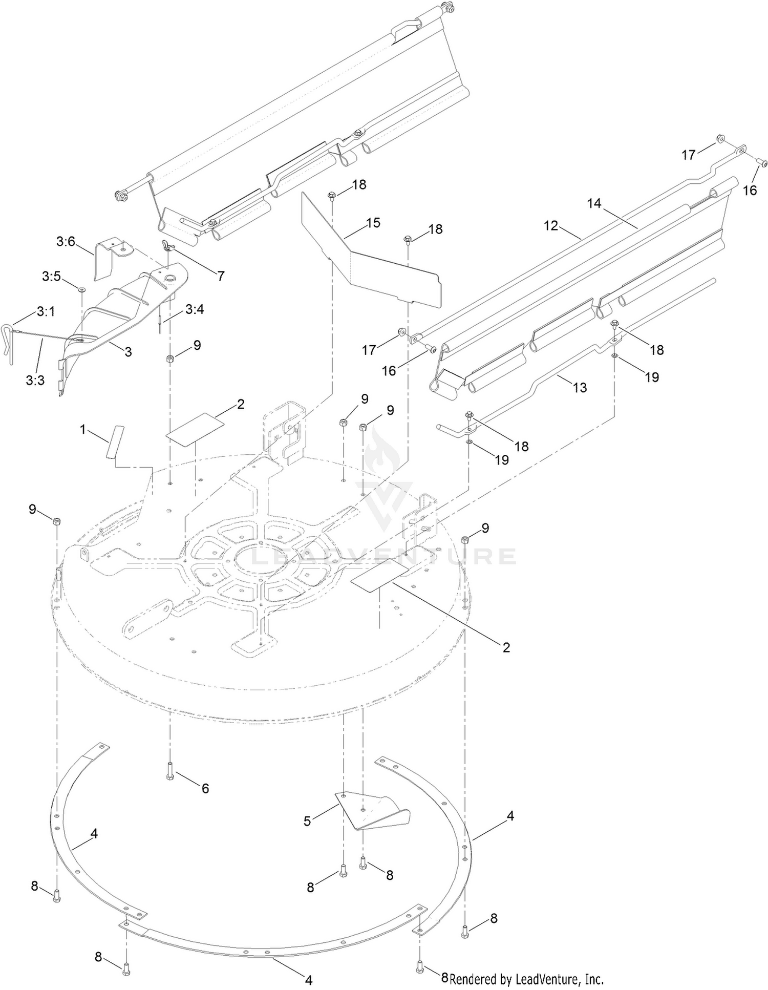 32 Inch Deck Assembly