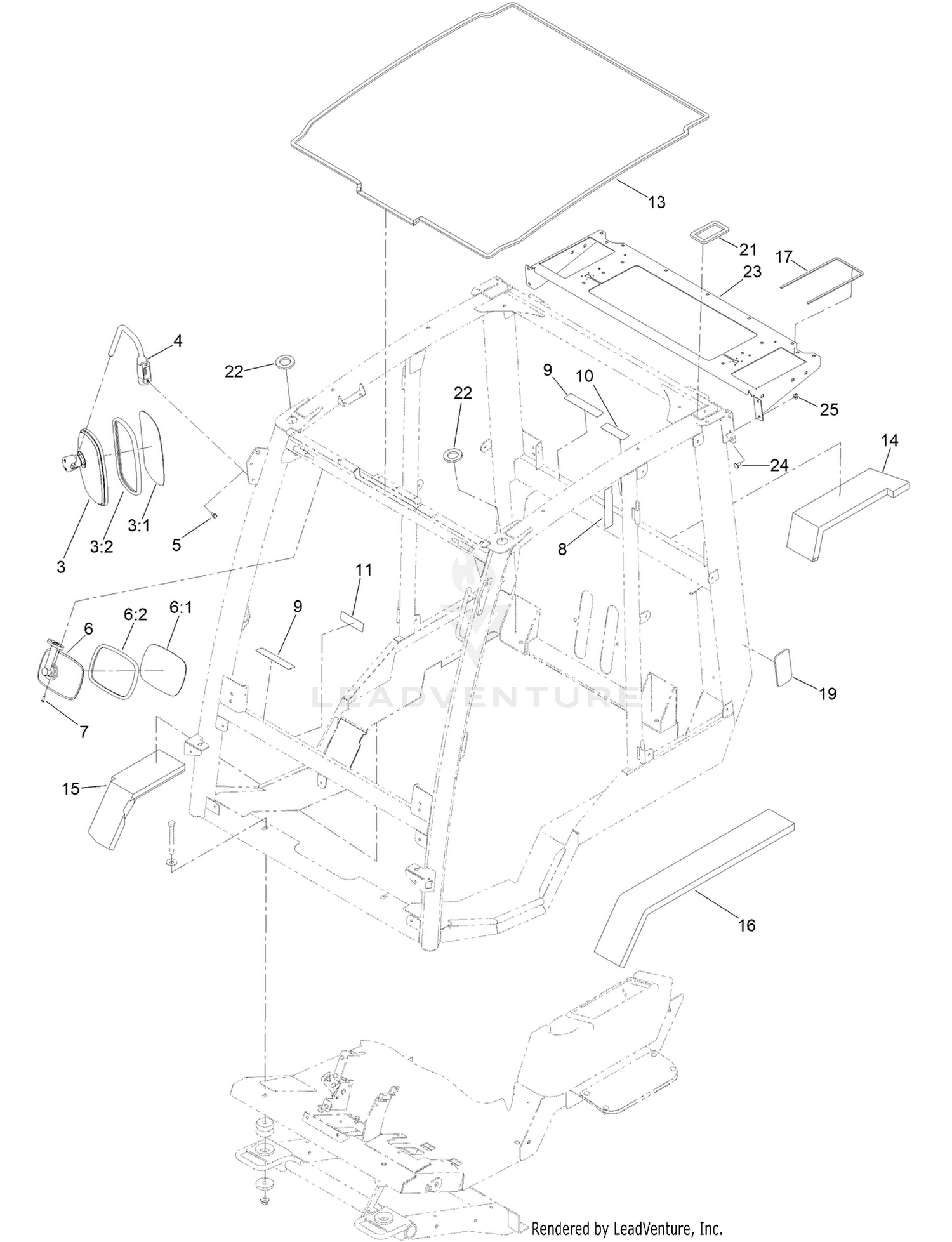 Frame, Mount and Seal Assembly