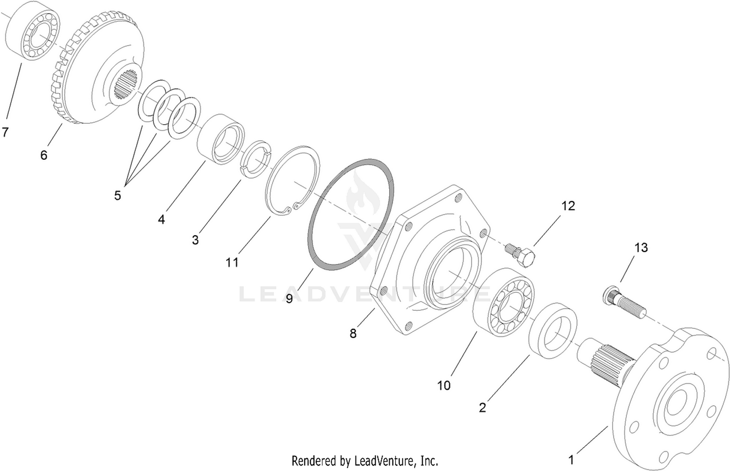 Axle Assembly  Rear Axle Assembly No. 110-4750