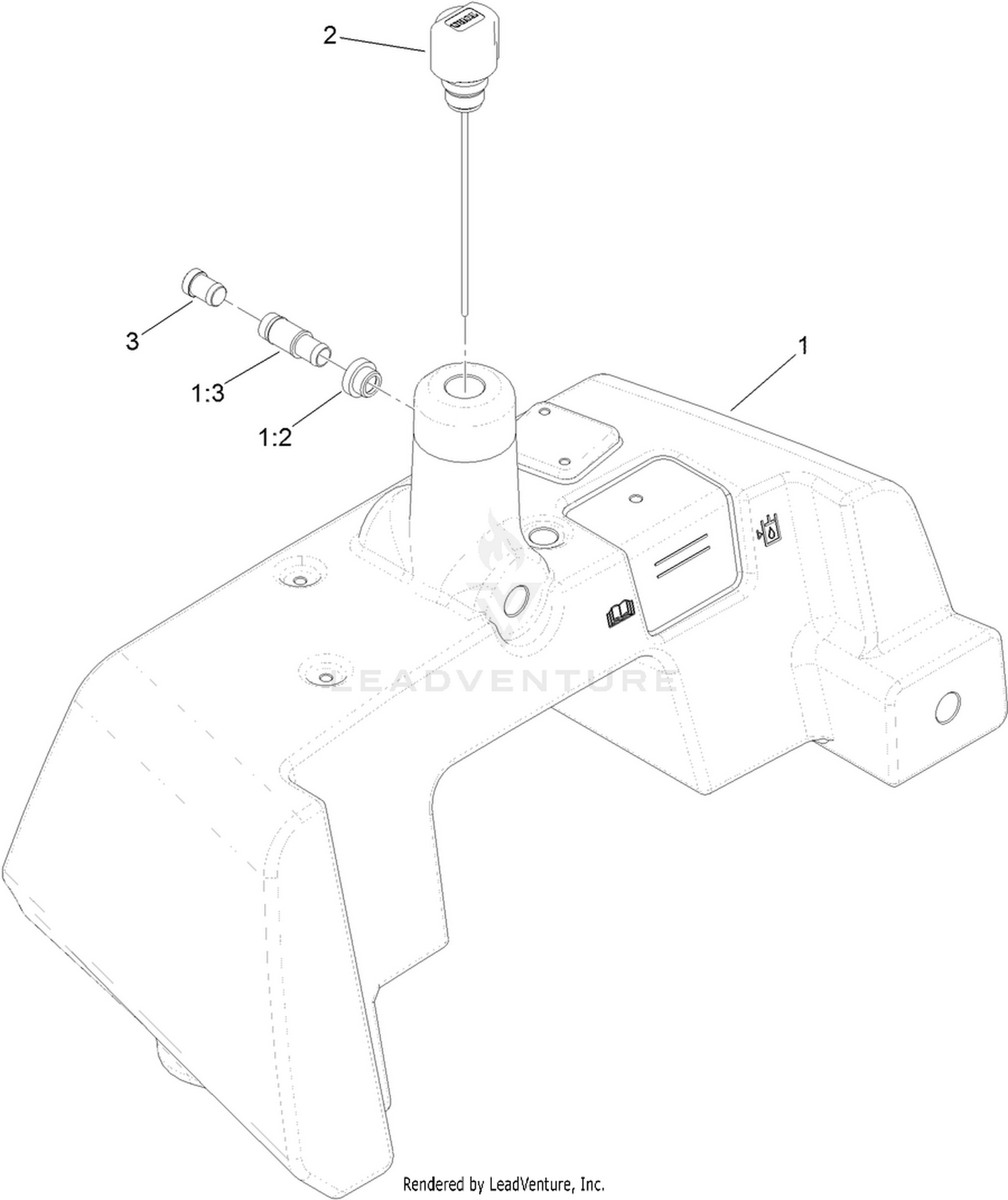 Hydraulic Tank Assembly No. 136-8544