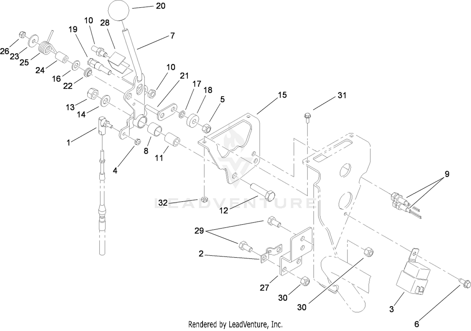 Speed Selector Lever Assembly