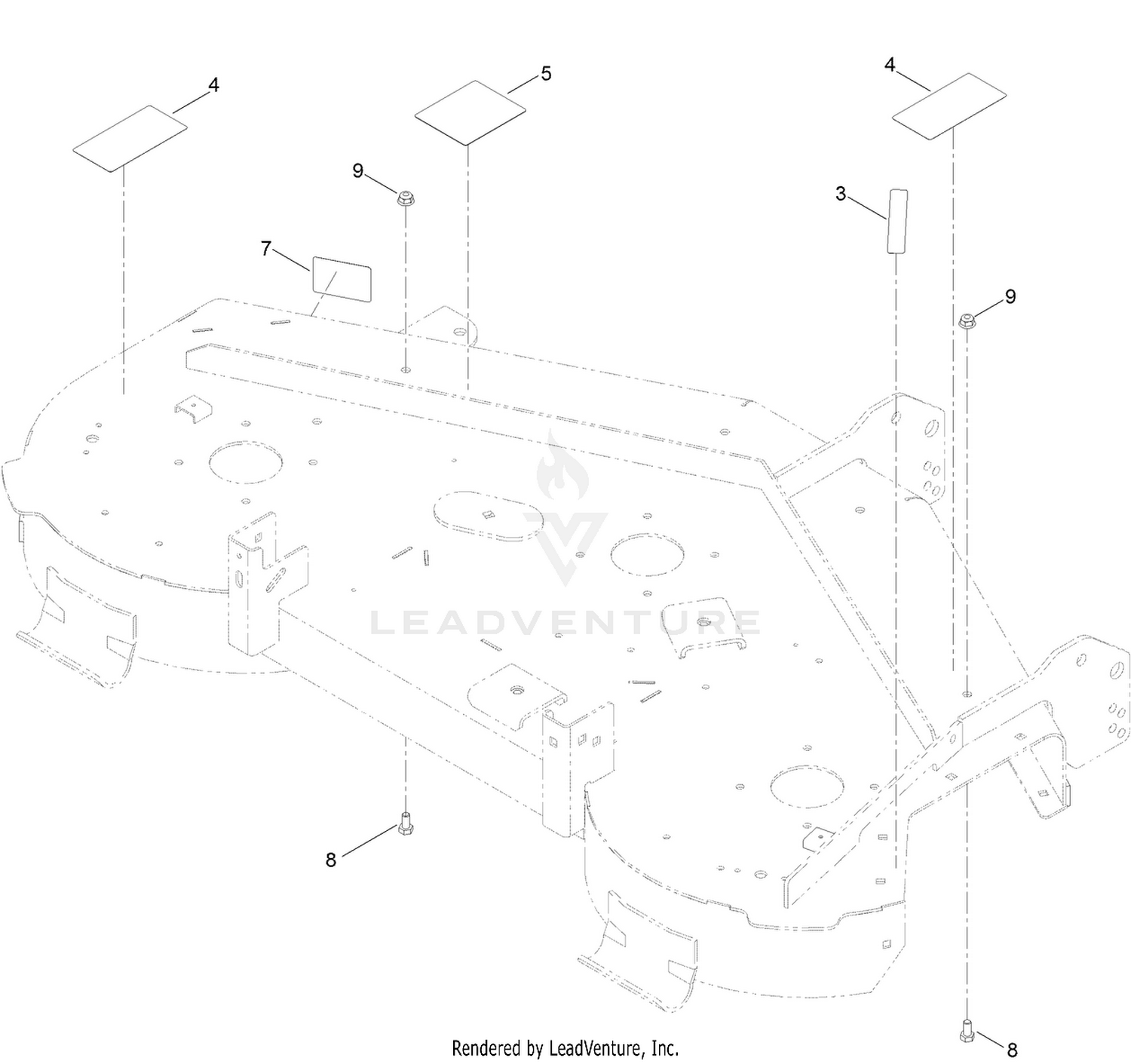 50 Inch Deck and Decal Assembly No. 131-3614