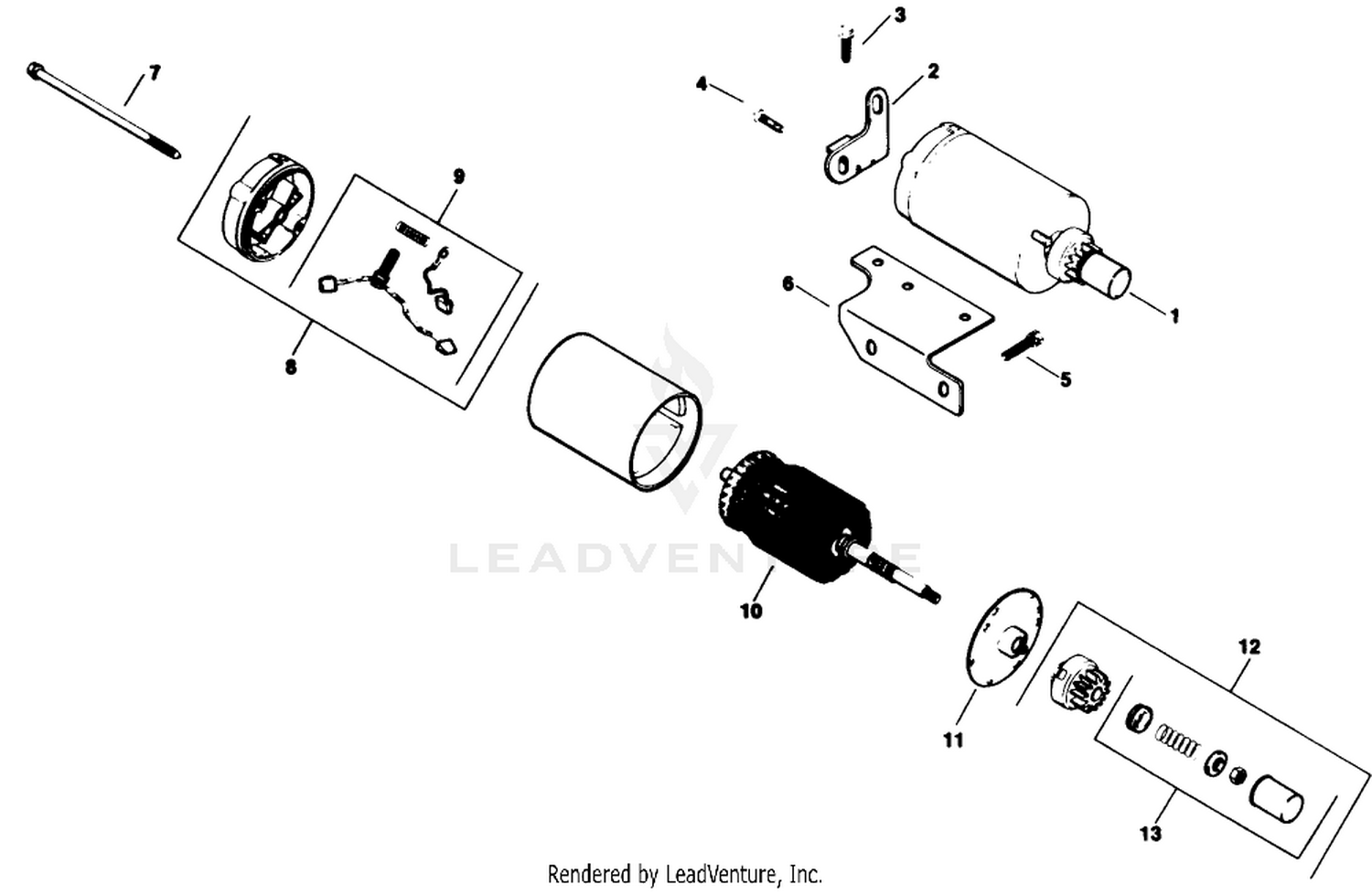 Electric Starter-Engine Model No. M16 Spec. No. 711526