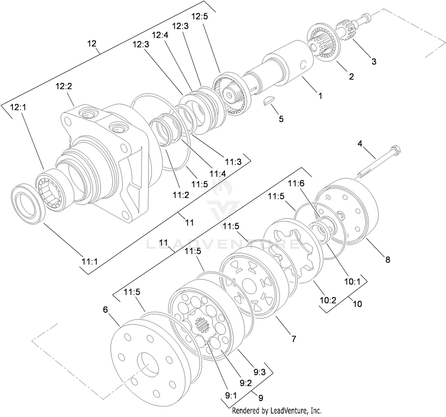 Hydraulic Motor Assembly No. 95-8693