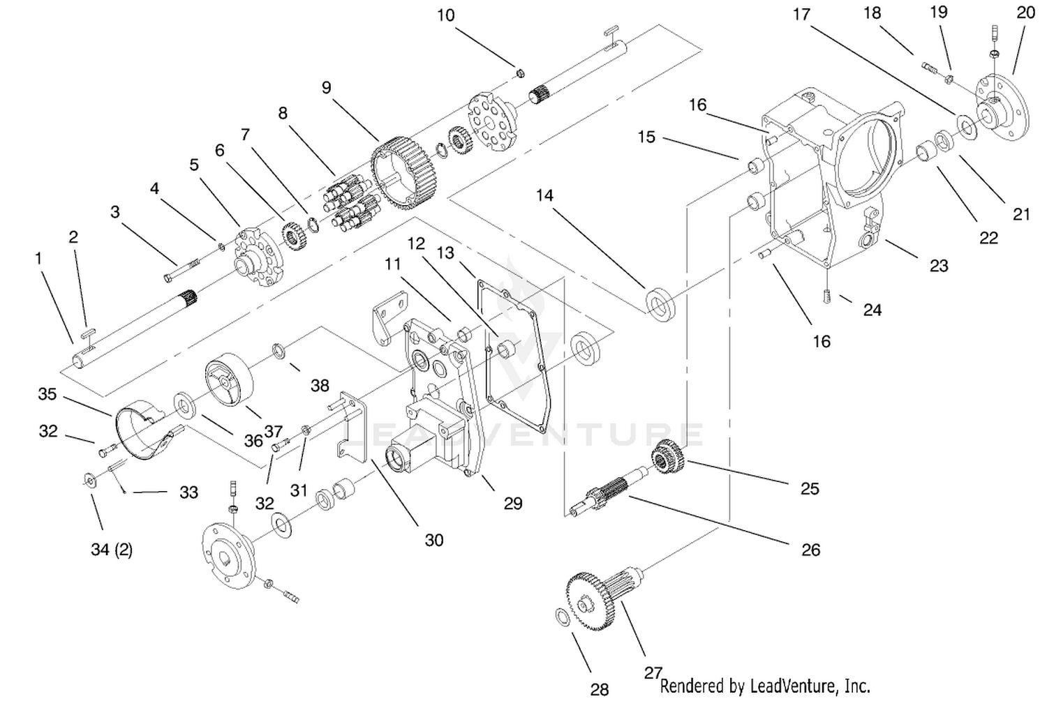 Hydro Trans Axle Assembly