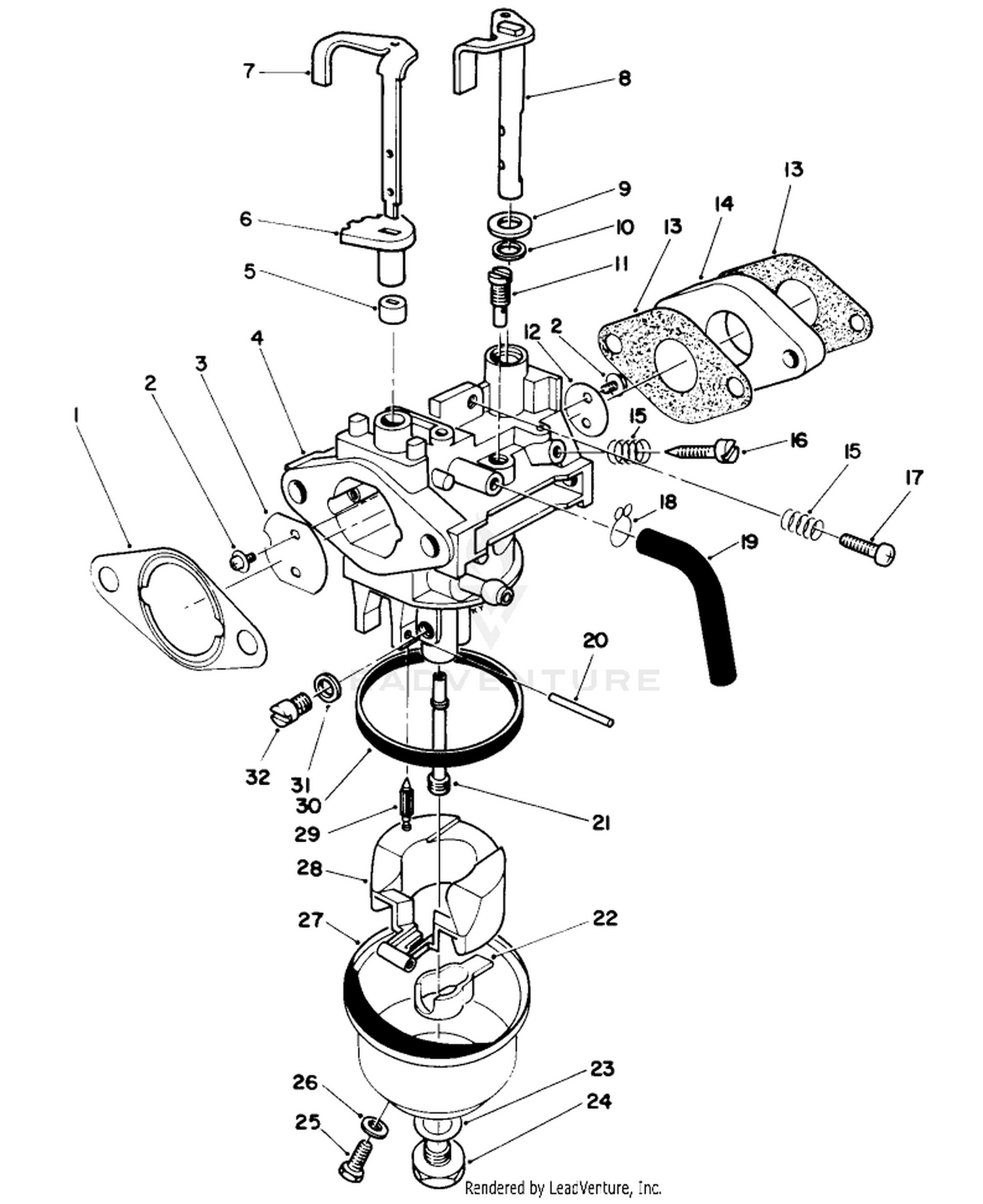 Carburetor Assembly (model No. Vml0-5)