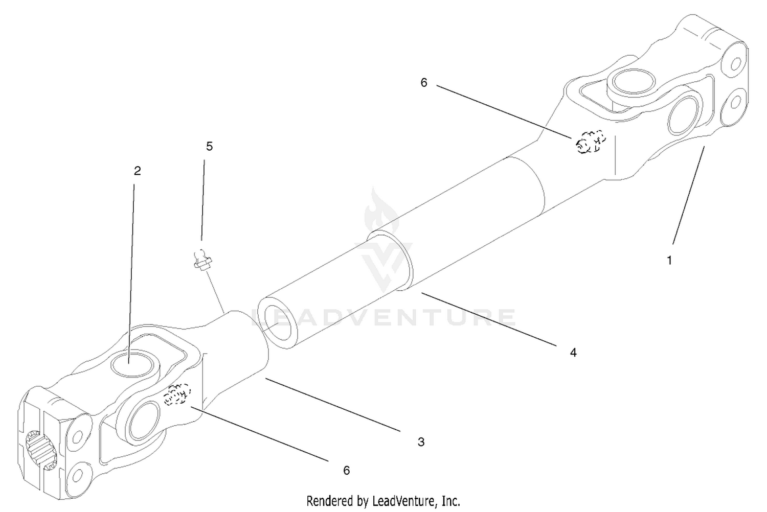 4 Wheel Drive Driveshaft Assembly No. 93-5042  (only on: 30302TC)