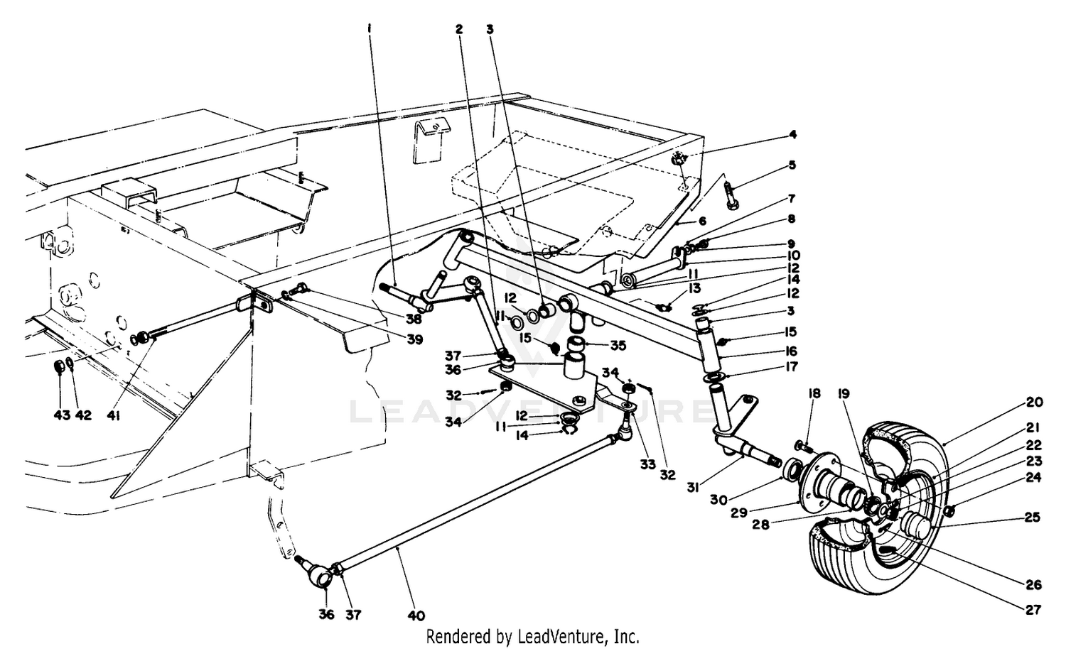 Rear Axle  Wheel Assembly