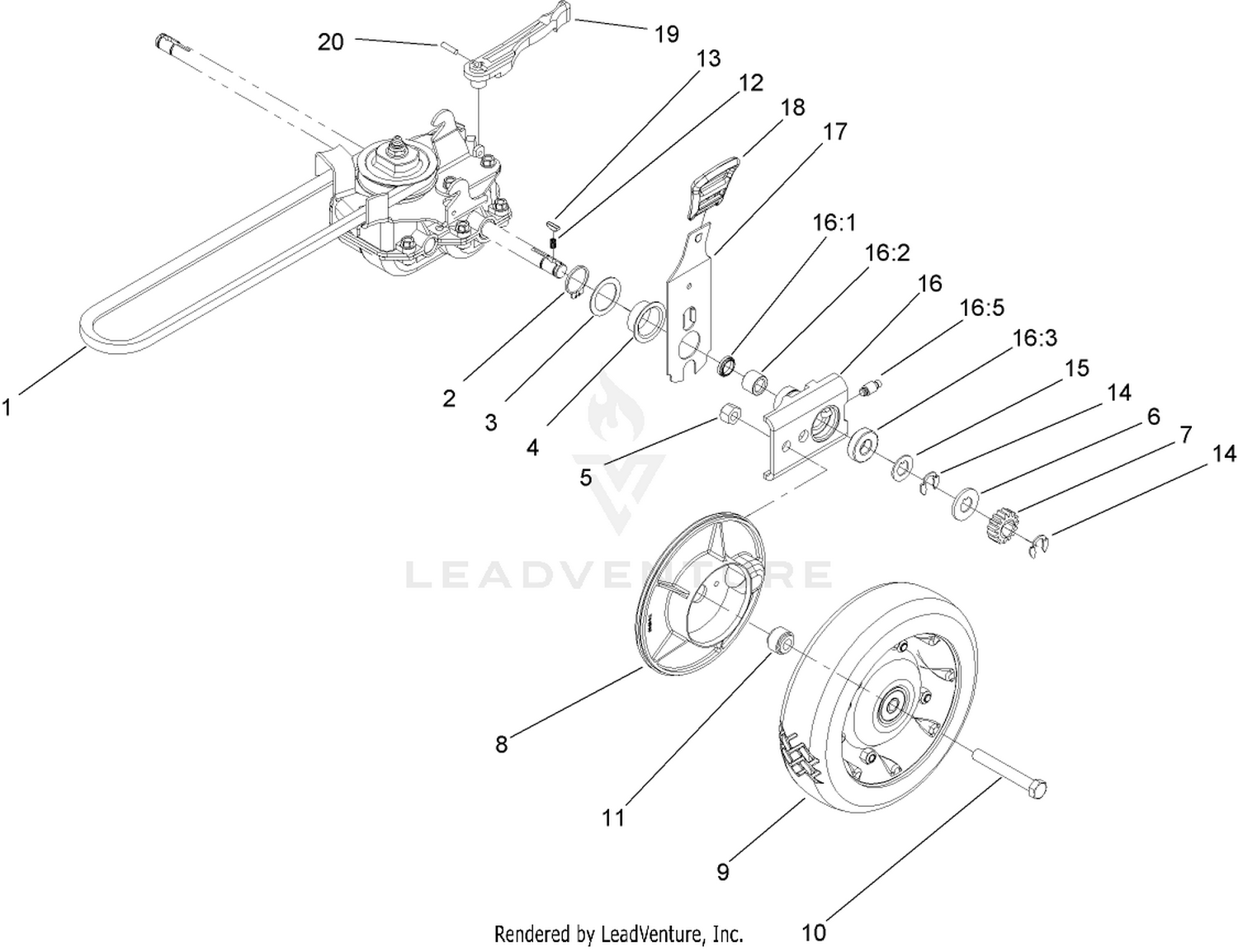 Rear Drive and Wheel Assembly
