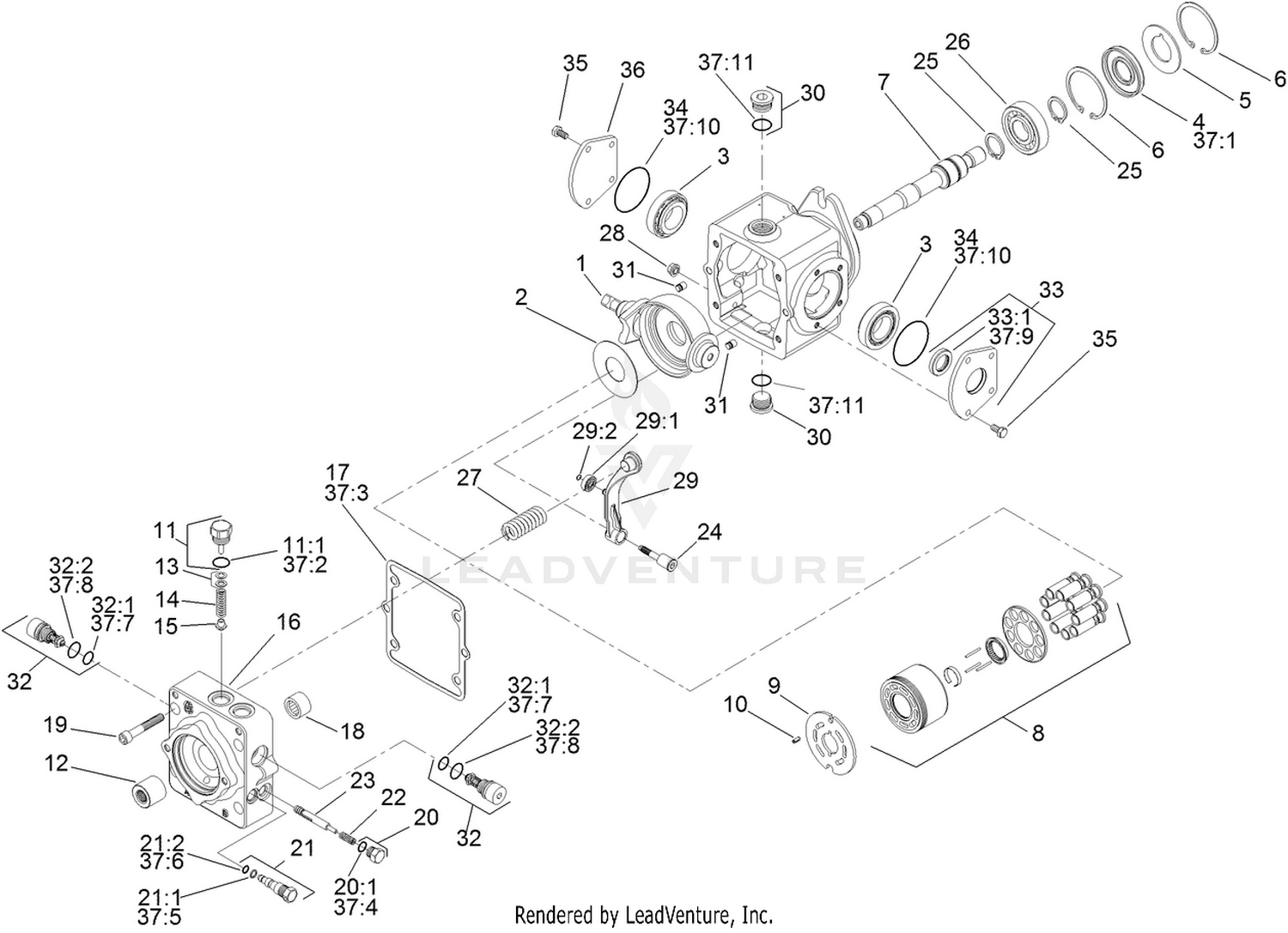 Variable Piston Pump Assembly No. 138-0305