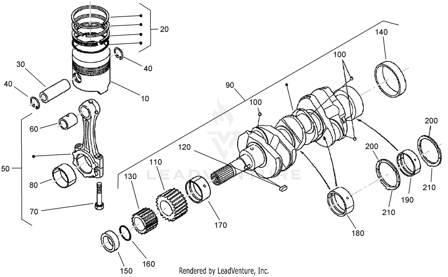 Piston and Crankshaft Assembly