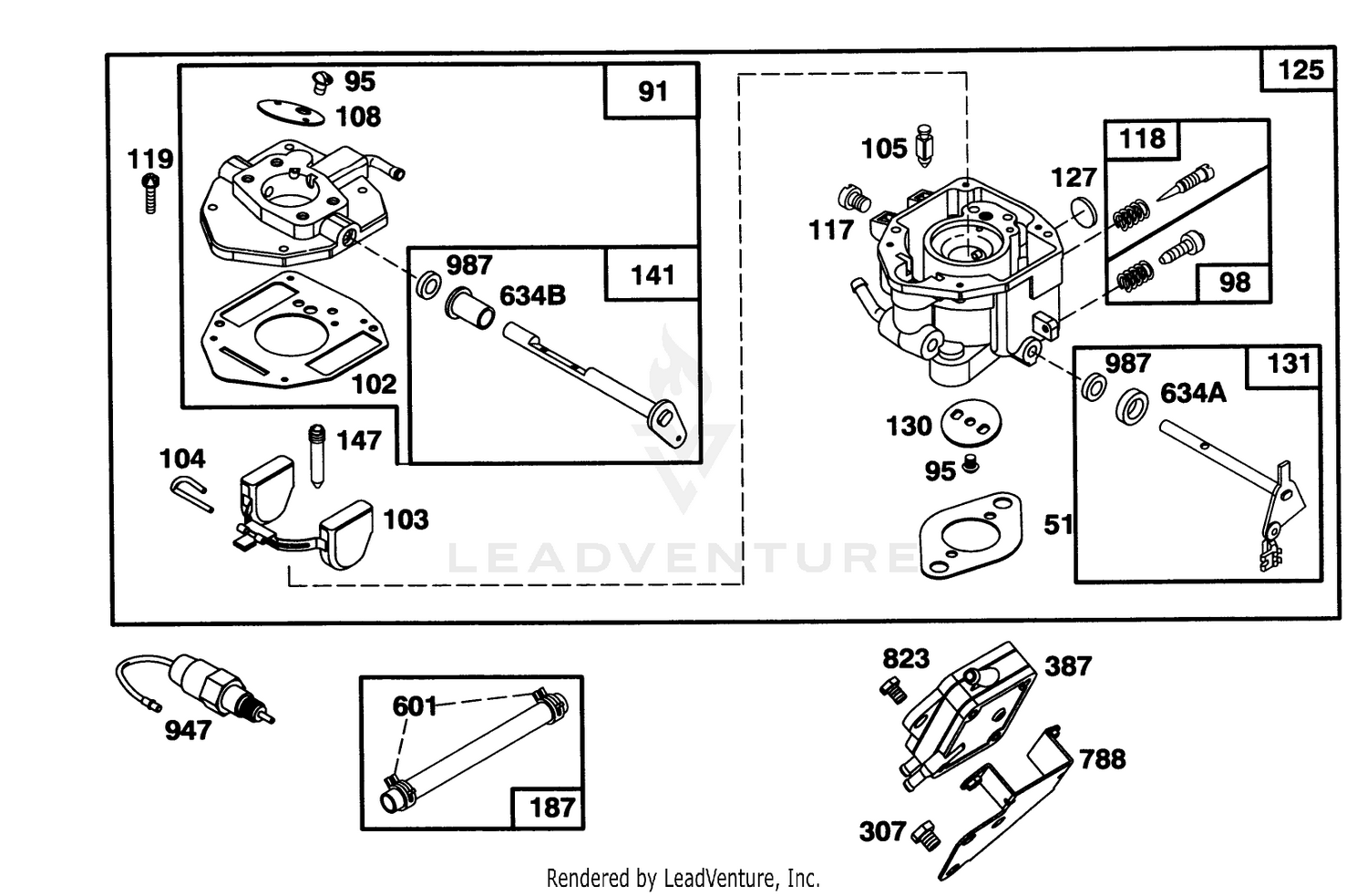 Engine Briggs  Stratton Model 303447-0479-01 4