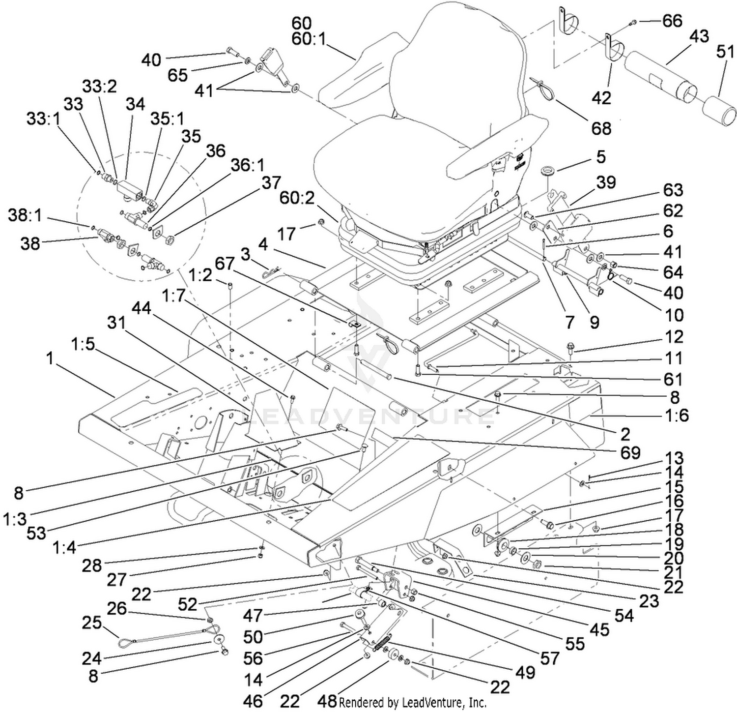 Platform and Seat Base Assembly