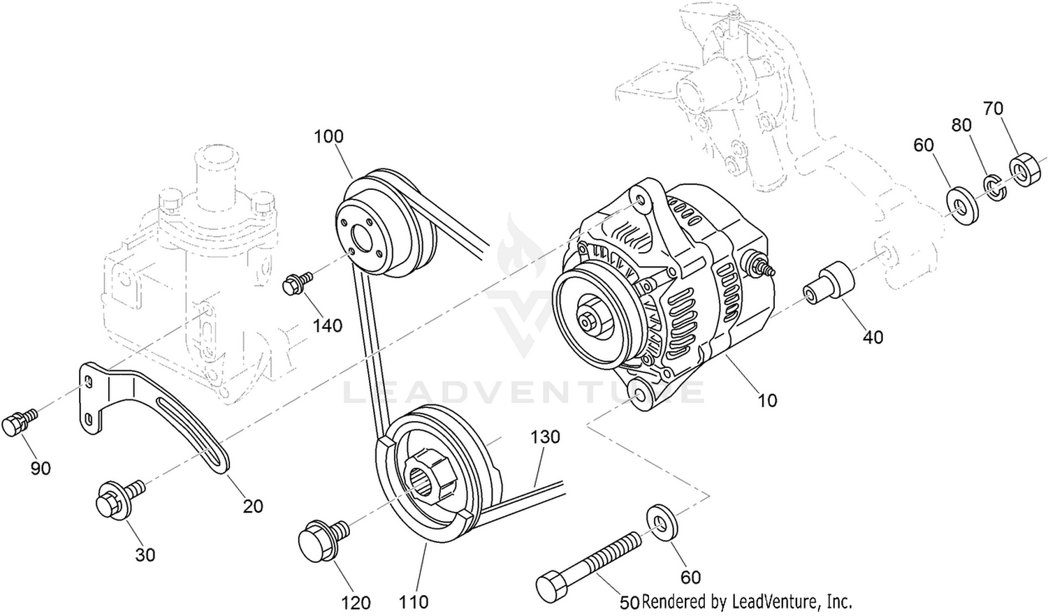 Alternator and Pulley Assembly
