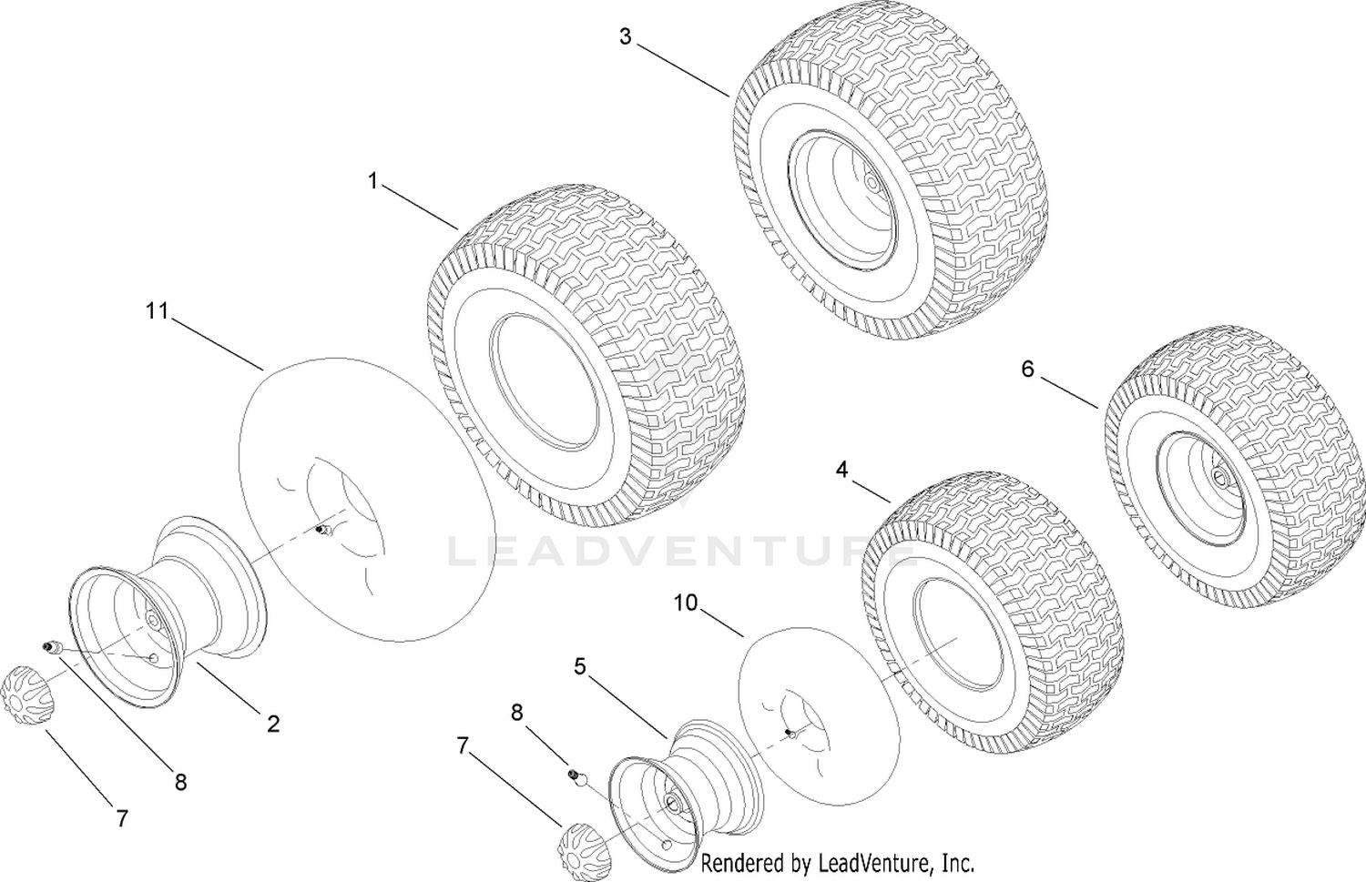 Front and Rear Wheel Assembly