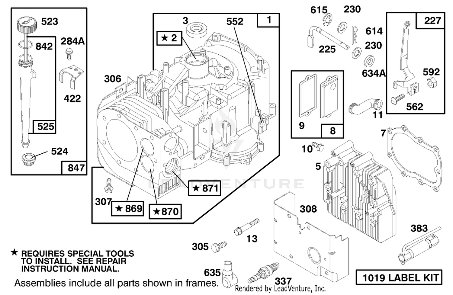 Engine Briggs  Stratton Model 282707-0119-01