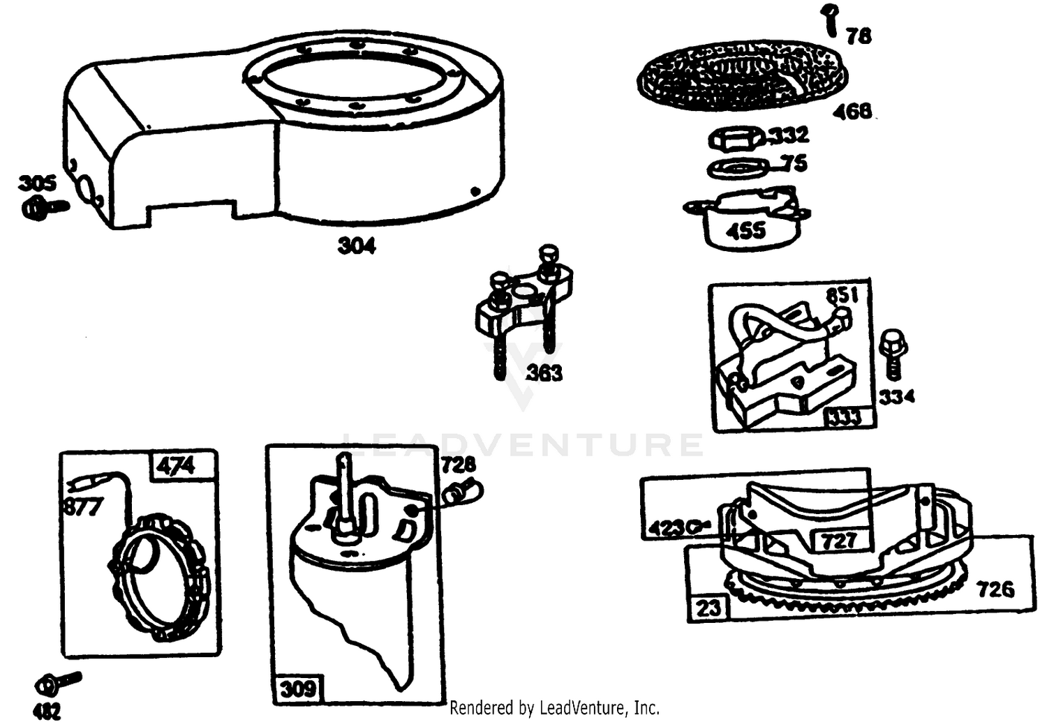 Engine Briggs  Stratton Model 257707-0123-01 3