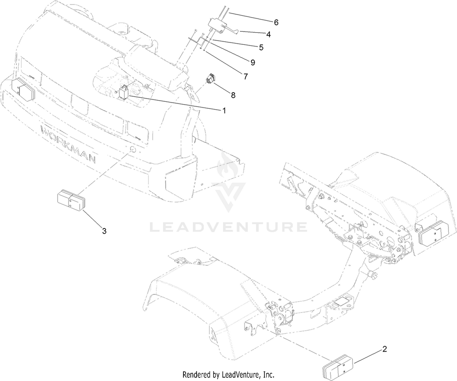 Brake and Signal Light Assembly No. 120-5045