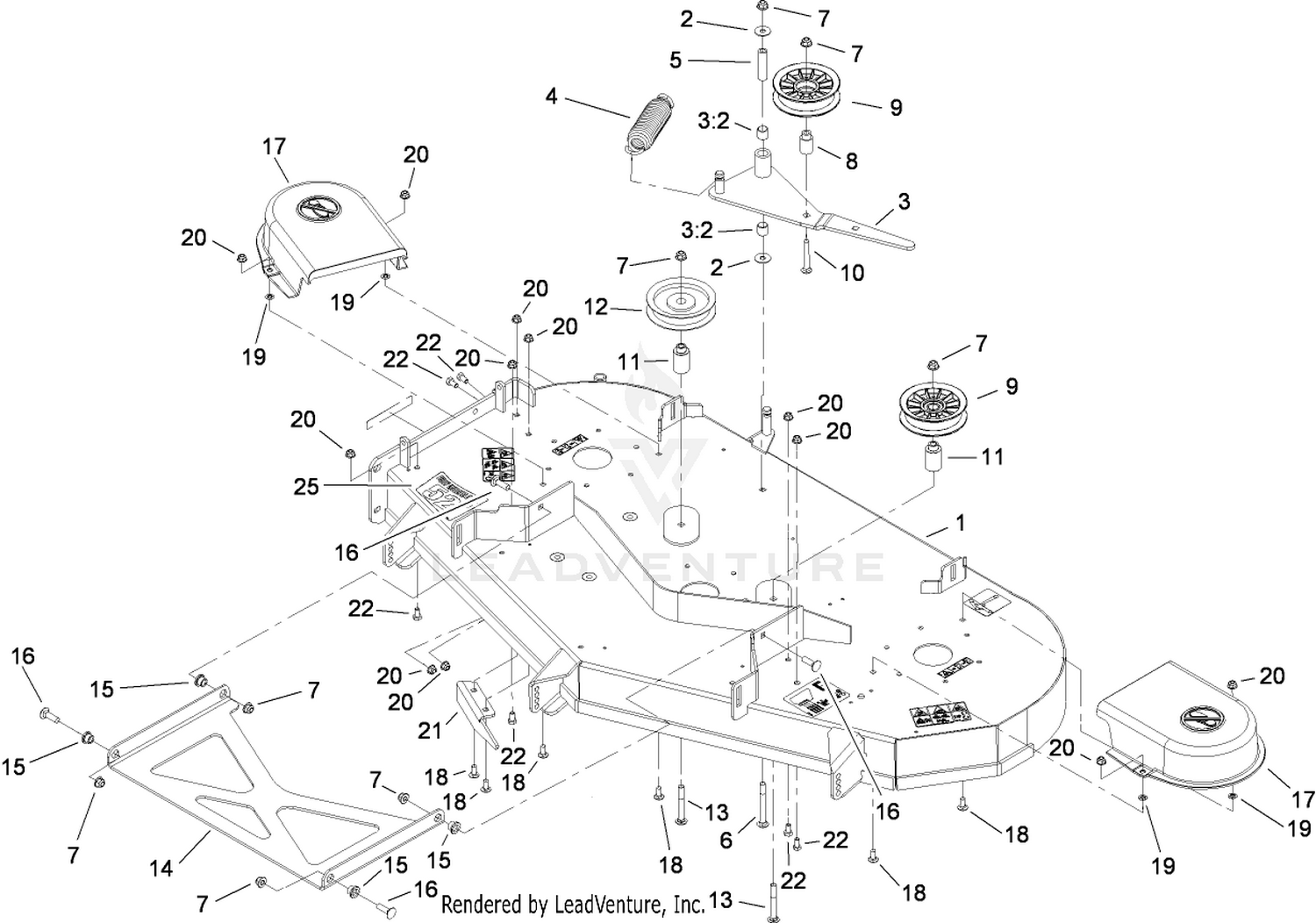 52 Inch Deck Assembly