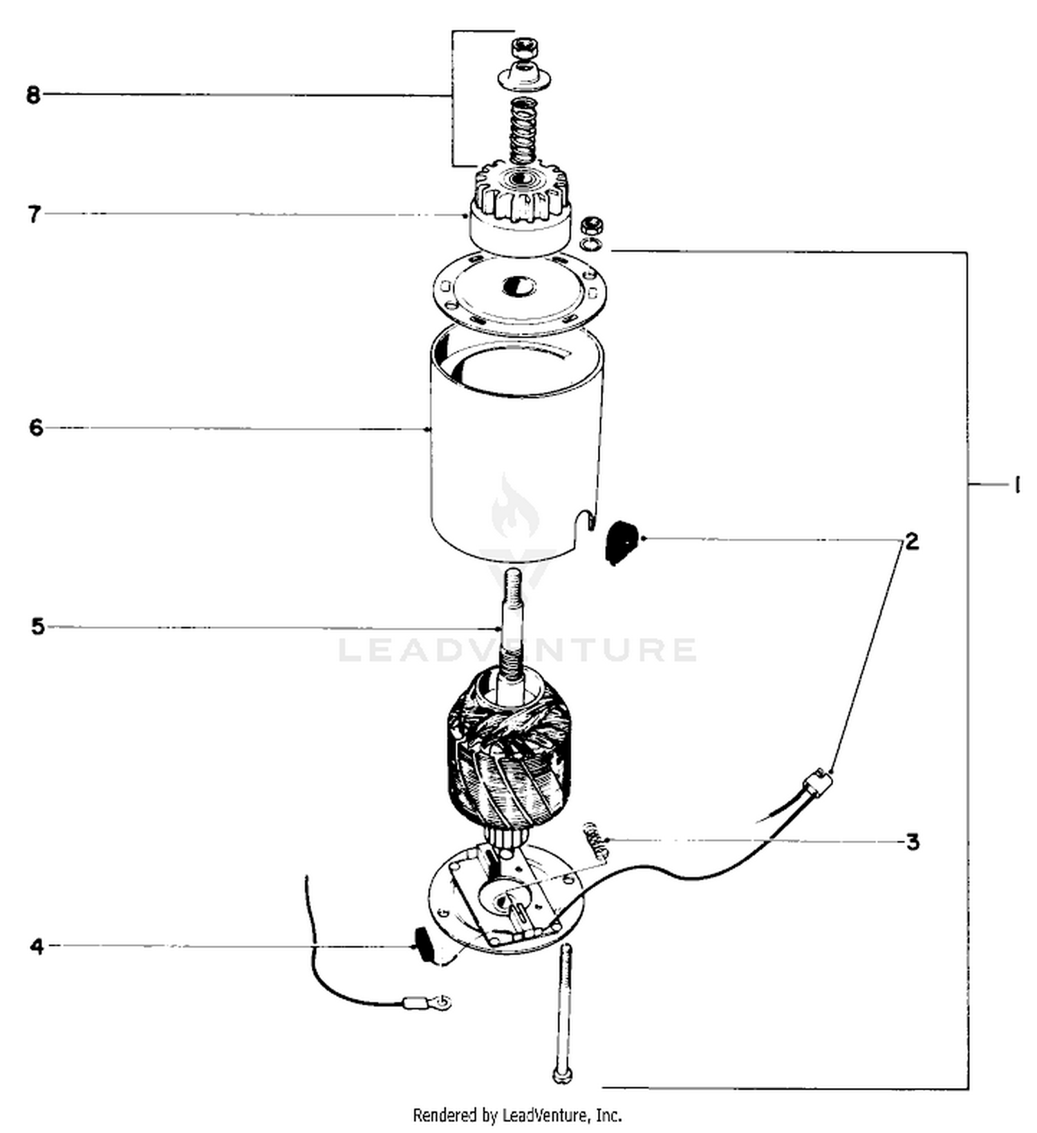 Starter Motor And Pinion