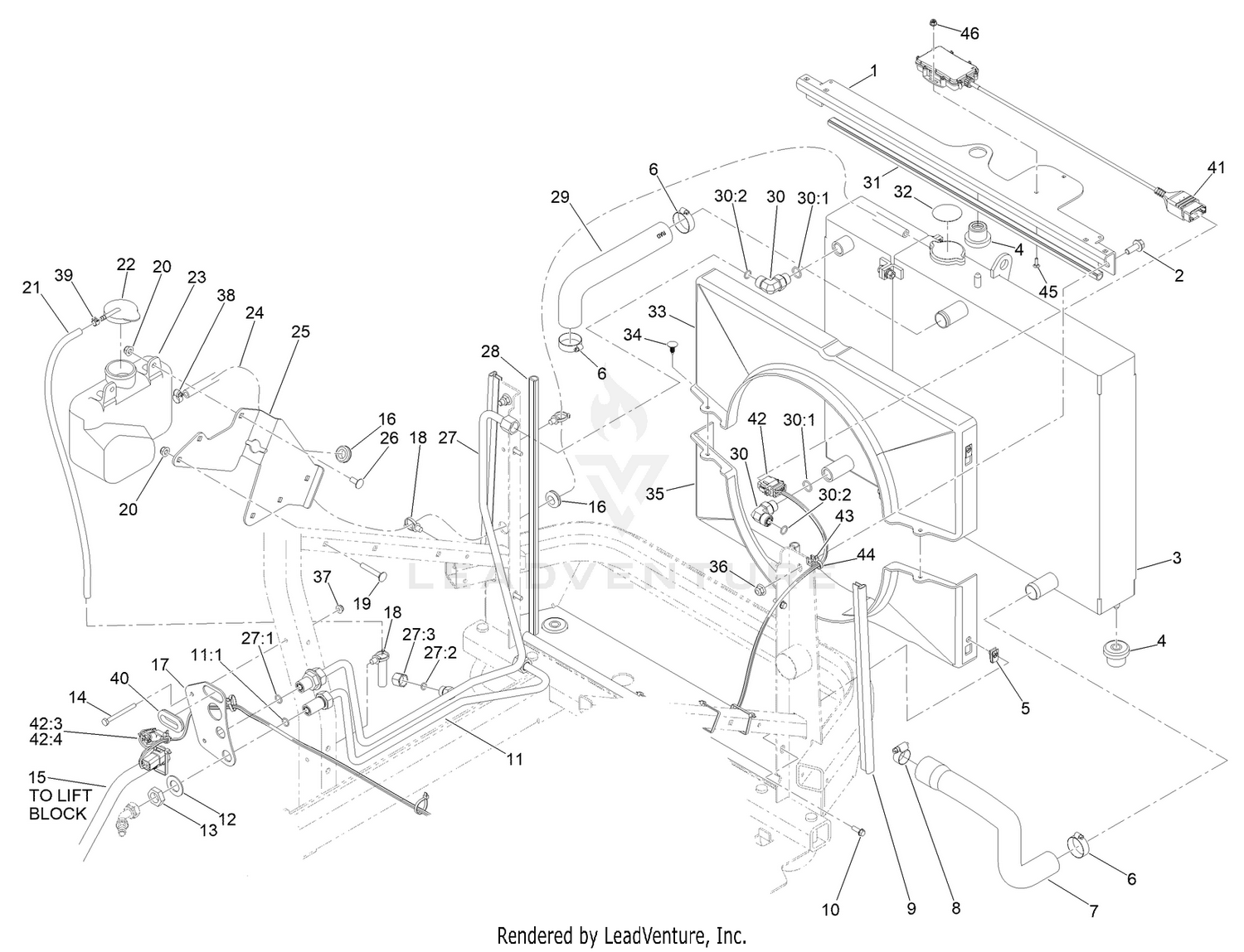 Radiator and Telematics Gateway Assembly